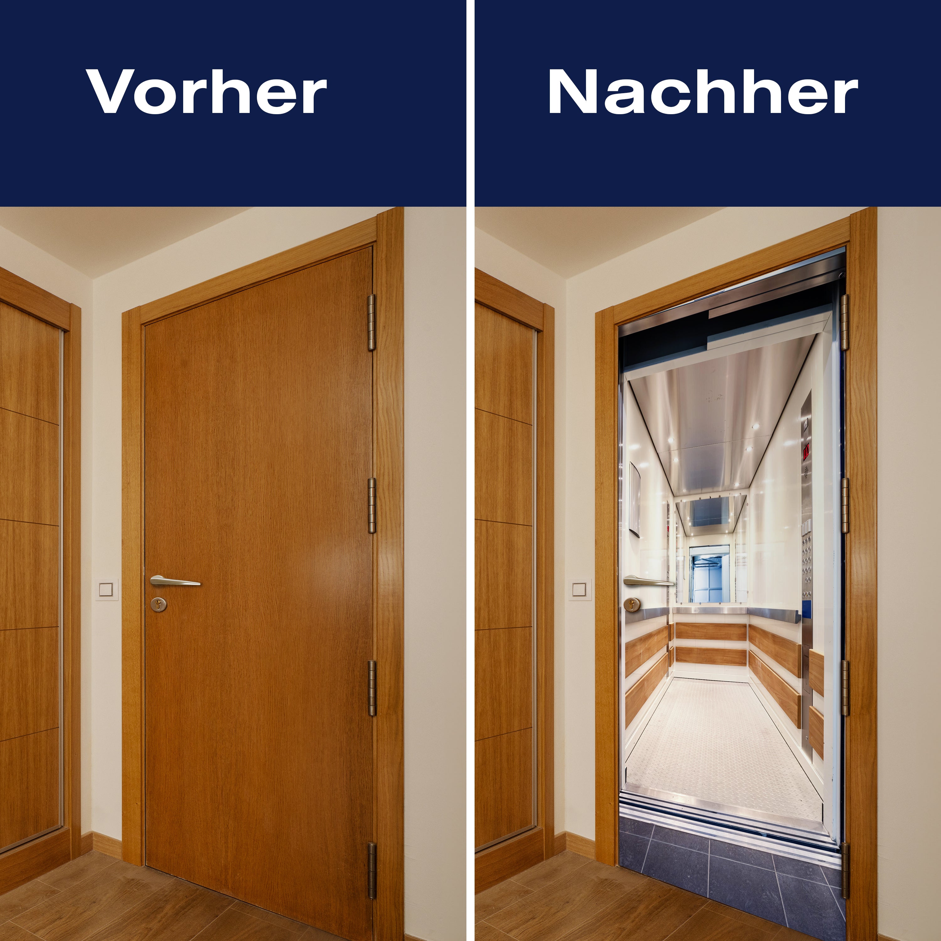 Türtapete heller Fahrstuhl, Spiegel, Lampen, Holz M1094 - Bild 10 Türtapete heller Fahrstuhl, Spiegel, Lampen, Holz M1094 - Bild 10