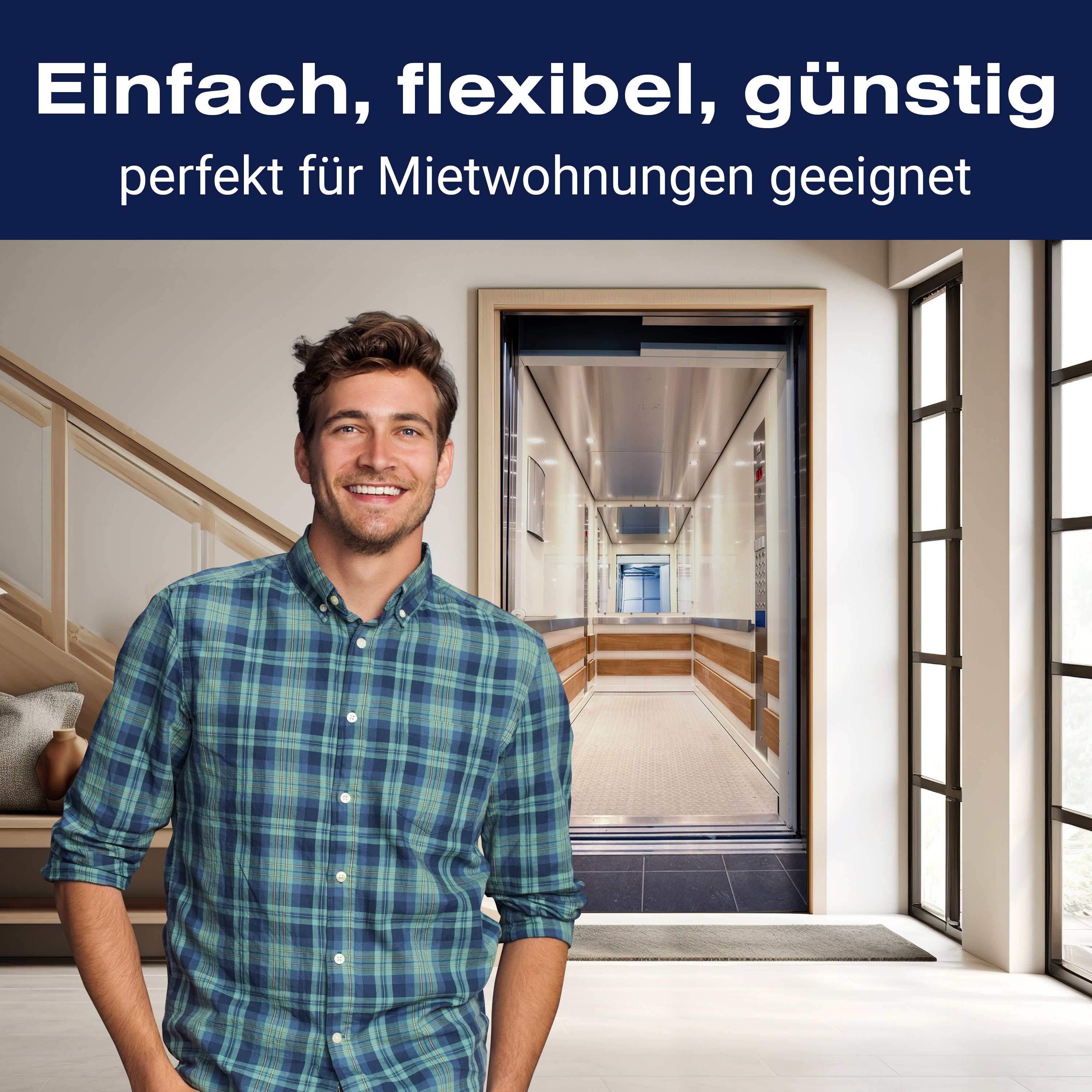 Türtapete heller Fahrstuhl, Spiegel, Lampen, Holz M1094 - Bild 3 Türtapete heller Fahrstuhl, Spiegel, Lampen, Holz M1094 - Bild 3