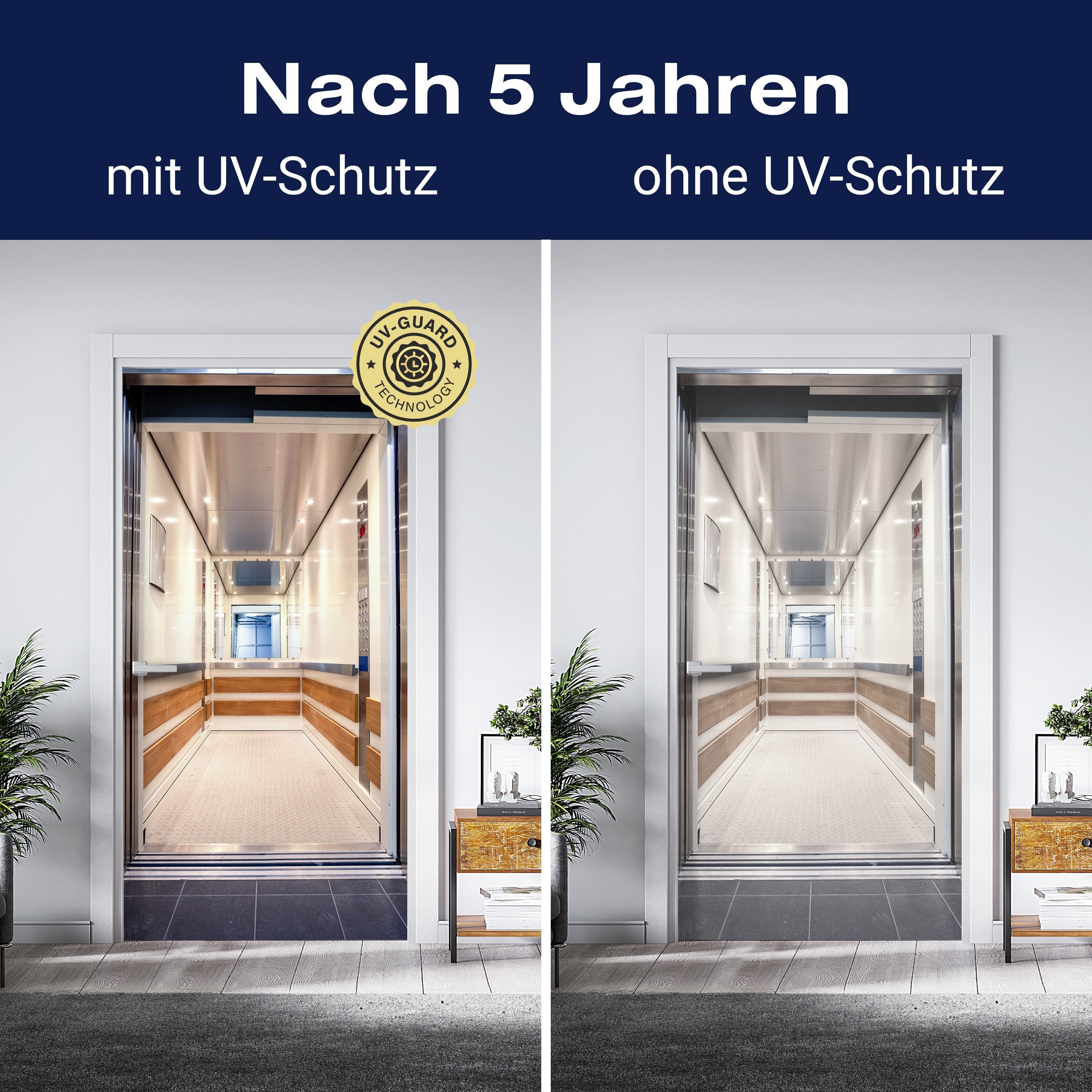 Türtapete heller Fahrstuhl, Spiegel, Lampen, Holz M1094 - Bild 4 Türtapete heller Fahrstuhl, Spiegel, Lampen, Holz M1094 - Bild 4