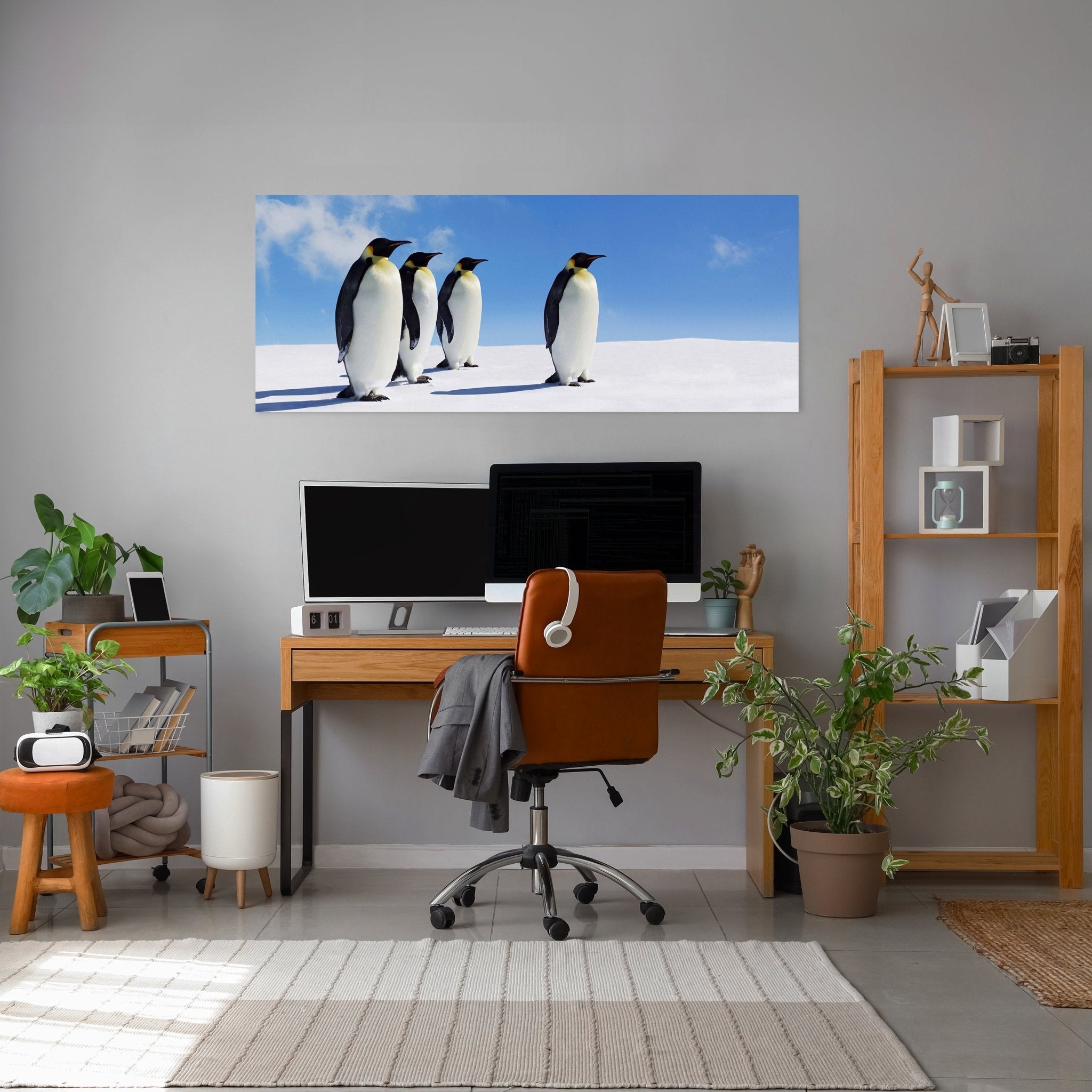 Leinwandbild Königspinguine, Pinguine, Eis, Tiere M1095 kaufen - Bild 3 Leinwandbild Königspinguine, Pinguine, Eis, Tiere M1095 kaufen - Bild 3