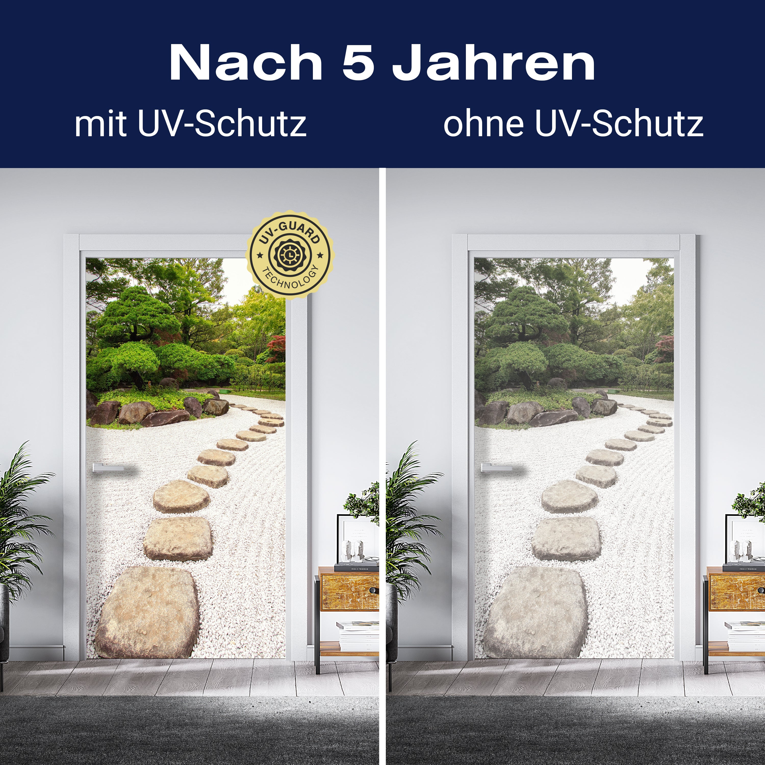 Türtapete Steine in einem Park, Kies, Garten M1095 - Bild 4 Türtapete Steine in einem Park, Kies, Garten M1095 - Bild 4