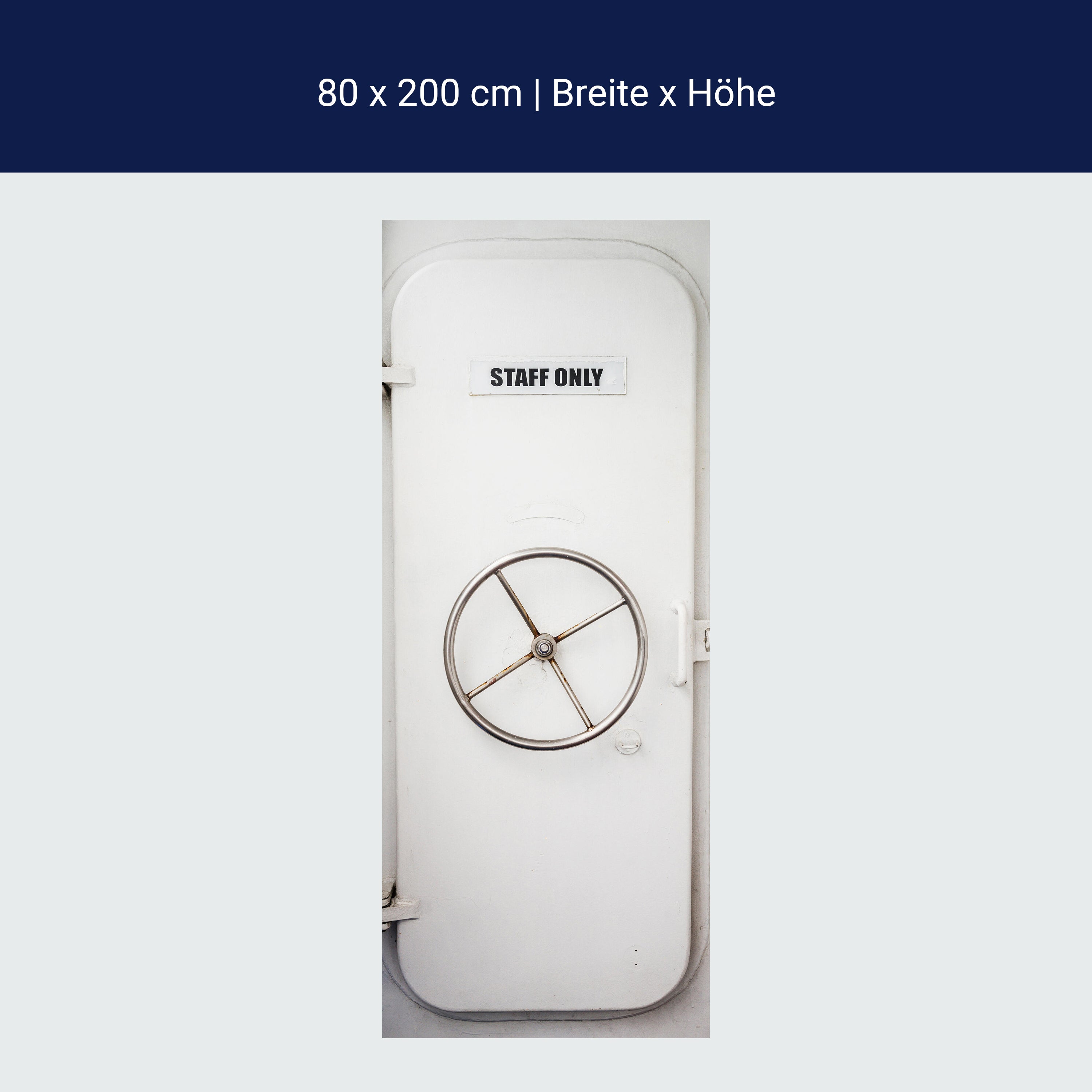 Türtapete Schiffs-tür, Dreh-rad, See-fahrt M1096 Türtapete Schiffs-tür, Dreh-rad, See-fahrt M1096