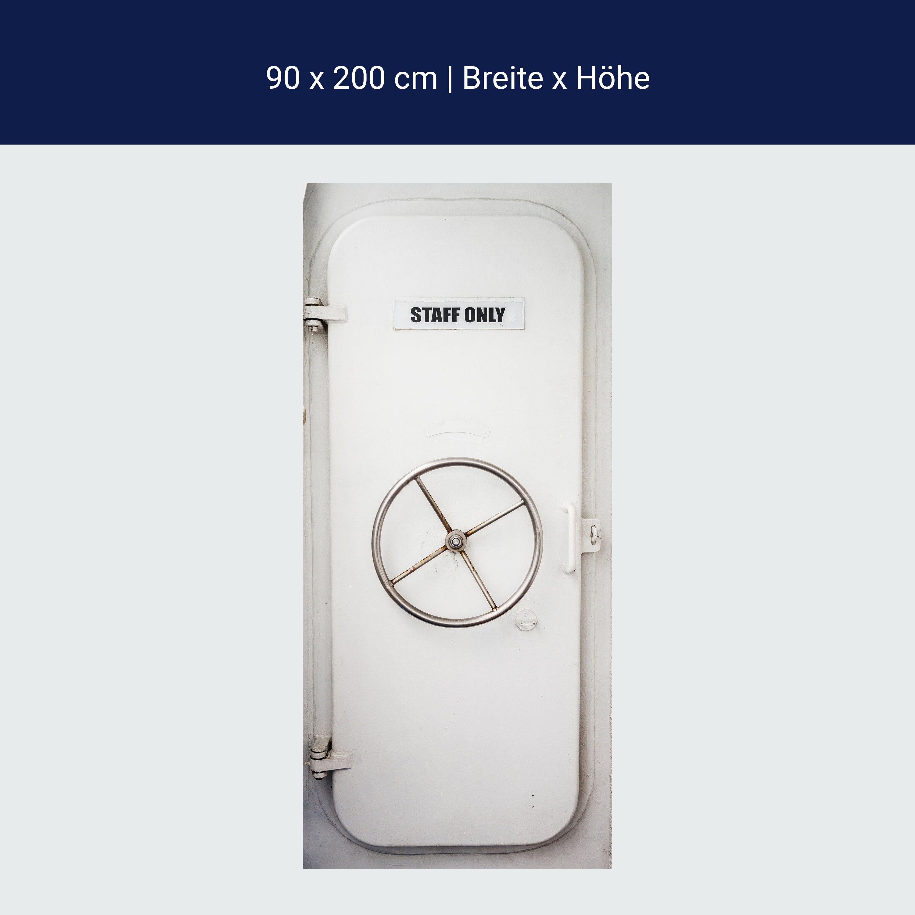 Türtapete Schiffs-tür, Dreh-rad, See-fahrt M1096 Türtapete Schiffs-tür, Dreh-rad, See-fahrt M1096