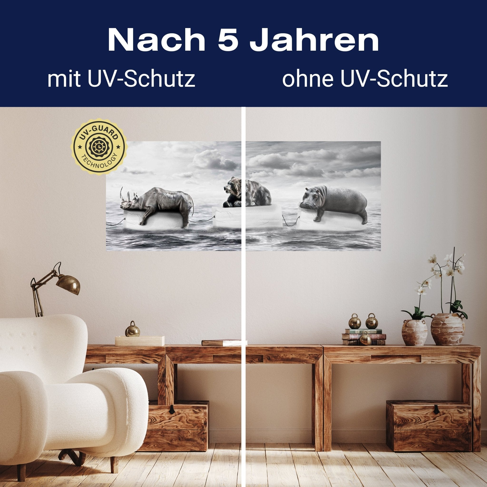 Leinwandbild Bär & Nilpferd auf Eis, Meer, Klima M1097 kaufen - Bild 9 Leinwandbild Bär & Nilpferd auf Eis, Meer, Klima M1097 kaufen - Bild 9