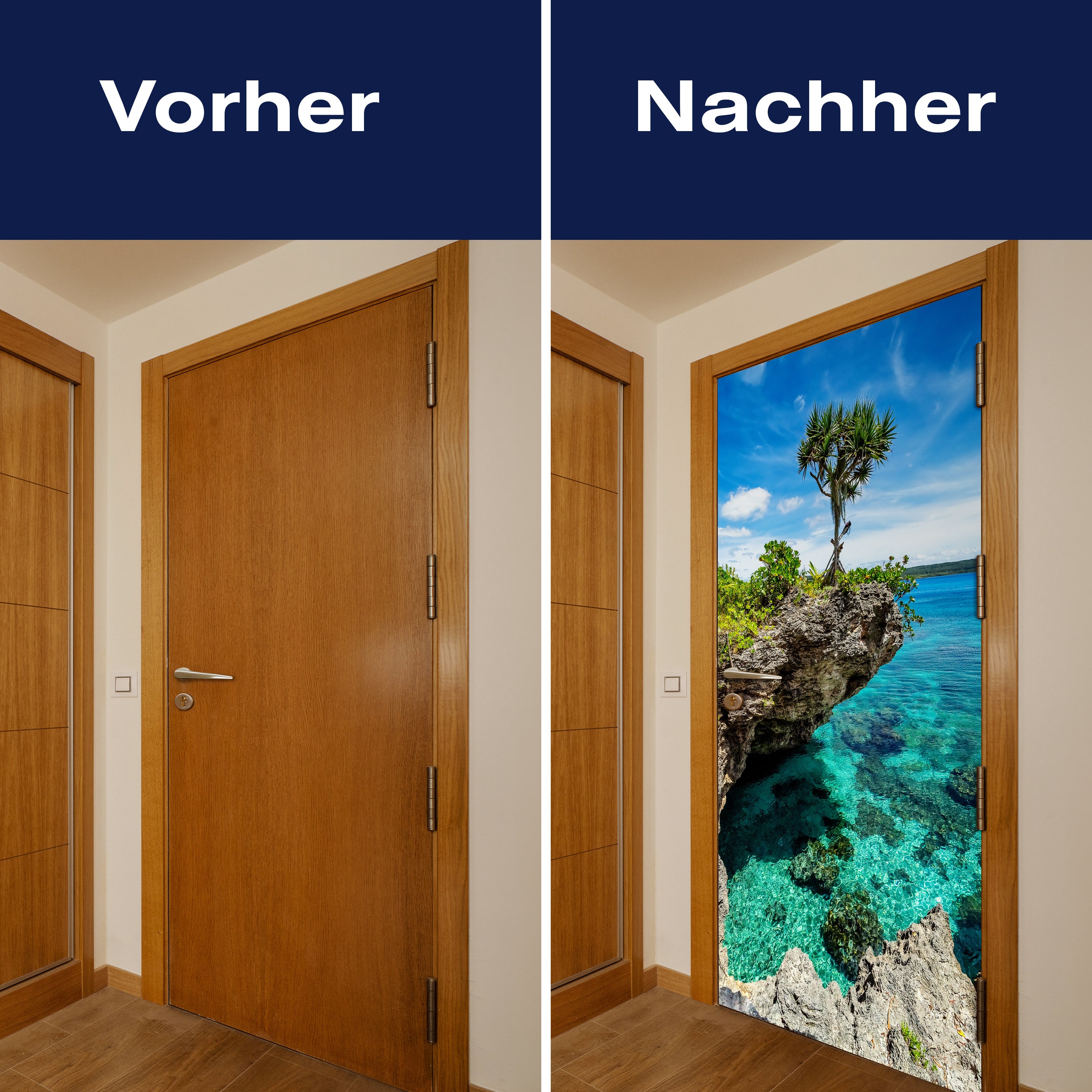 Türtapete Palme auf Fels-klippe, Meer, Ozean M1111 - Bild 10 Türtapete Palme auf Fels-klippe, Meer, Ozean M1111 - Bild 10