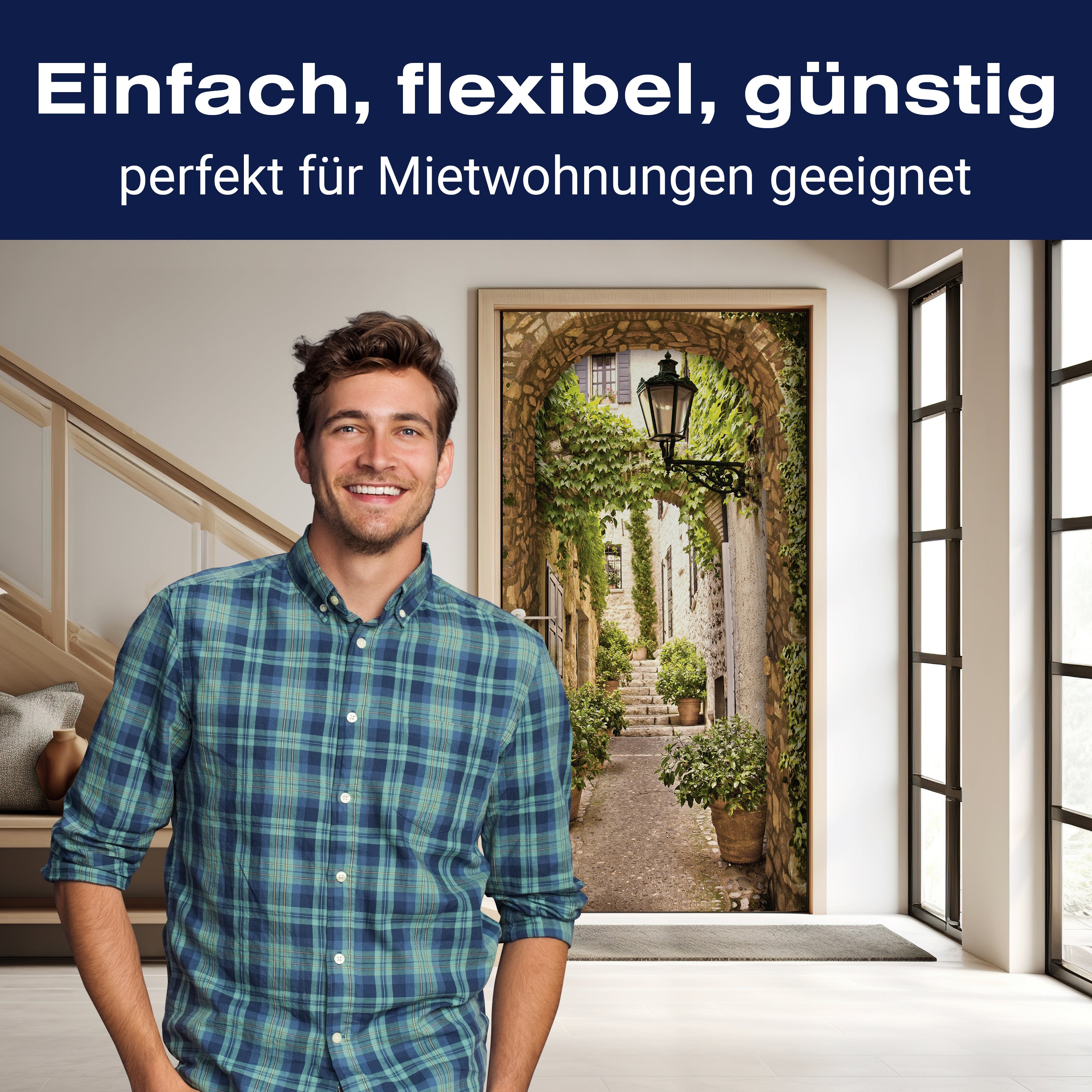 Türtapete kleine Gasse in alter Stadt, Tor-bogen M1114 - Bild 3 Türtapete kleine Gasse in alter Stadt, Tor-bogen M1114 - Bild 3