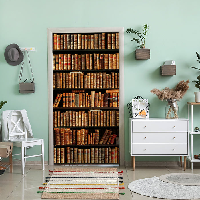 Türtapete altes Bücher-regal, Schrank, Buch, Roman M1117 - Bild 1 Türtapete altes Bücher-regal, Schrank, Buch, Roman M1117 - Bild 1