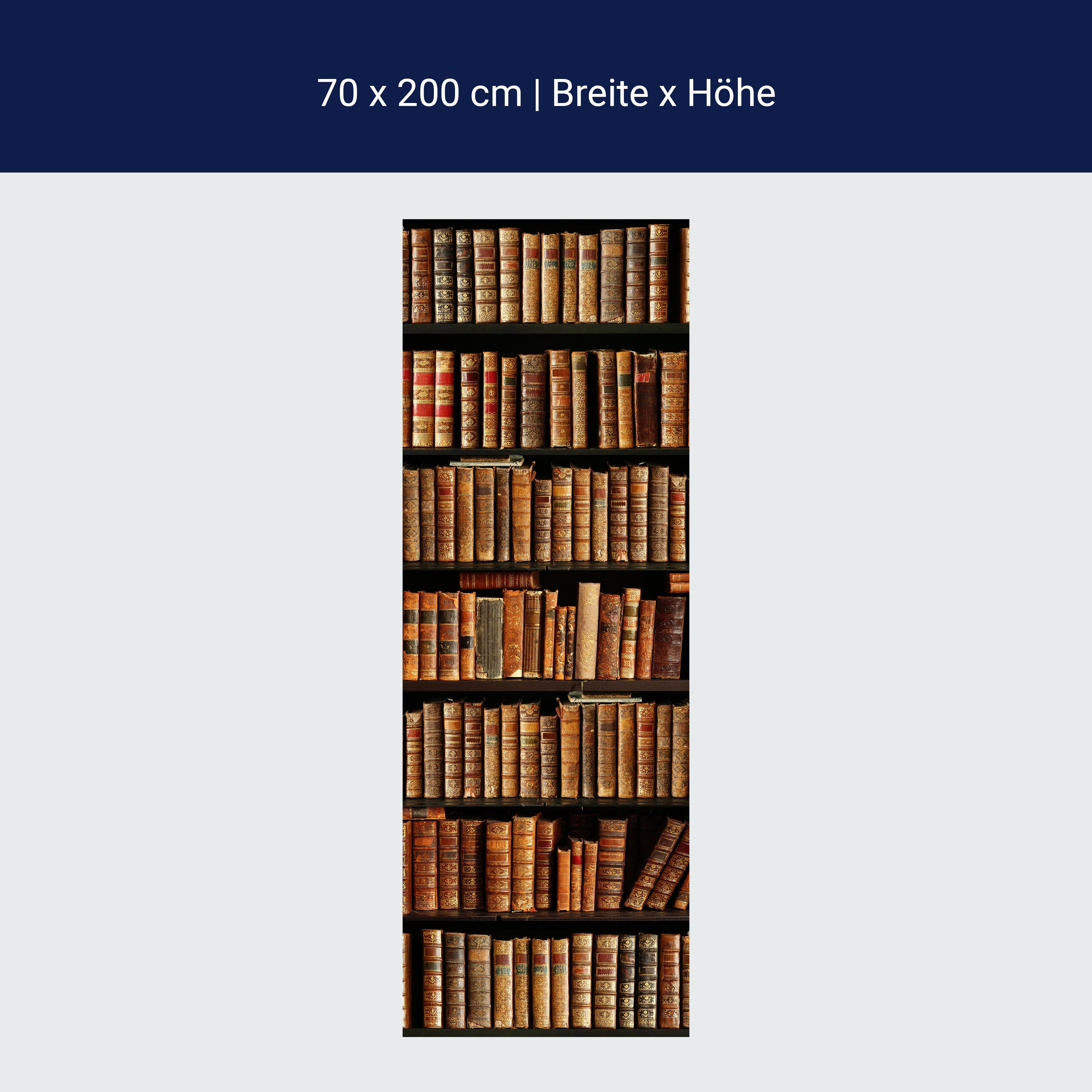 Türtapete altes Bücher-regal, Schrank, Buch, Roman M1117 Türtapete altes Bücher-regal, Schrank, Buch, Roman M1117