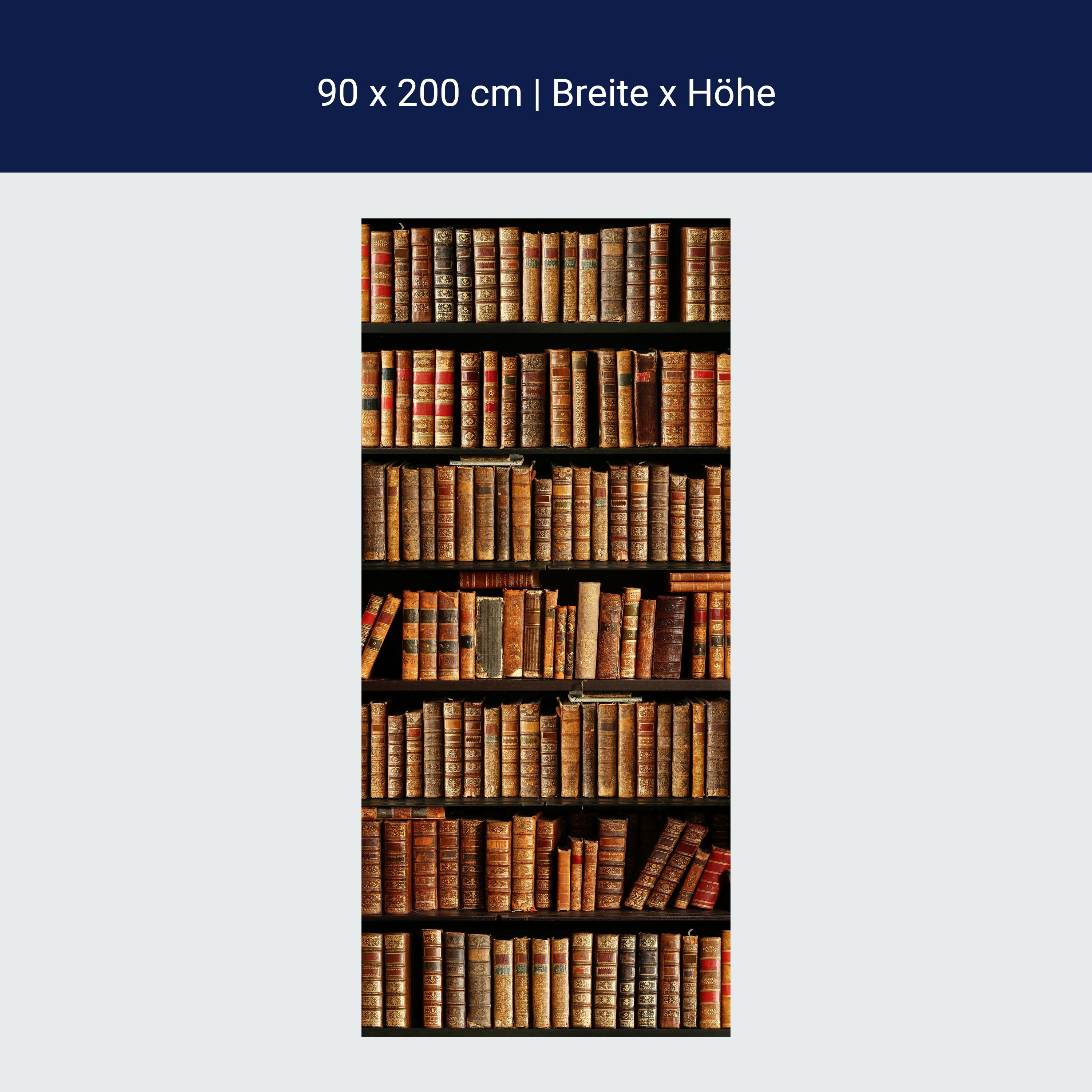 Türtapete altes Bücher-regal, Schrank, Buch, Roman M1117 Türtapete altes Bücher-regal, Schrank, Buch, Roman M1117