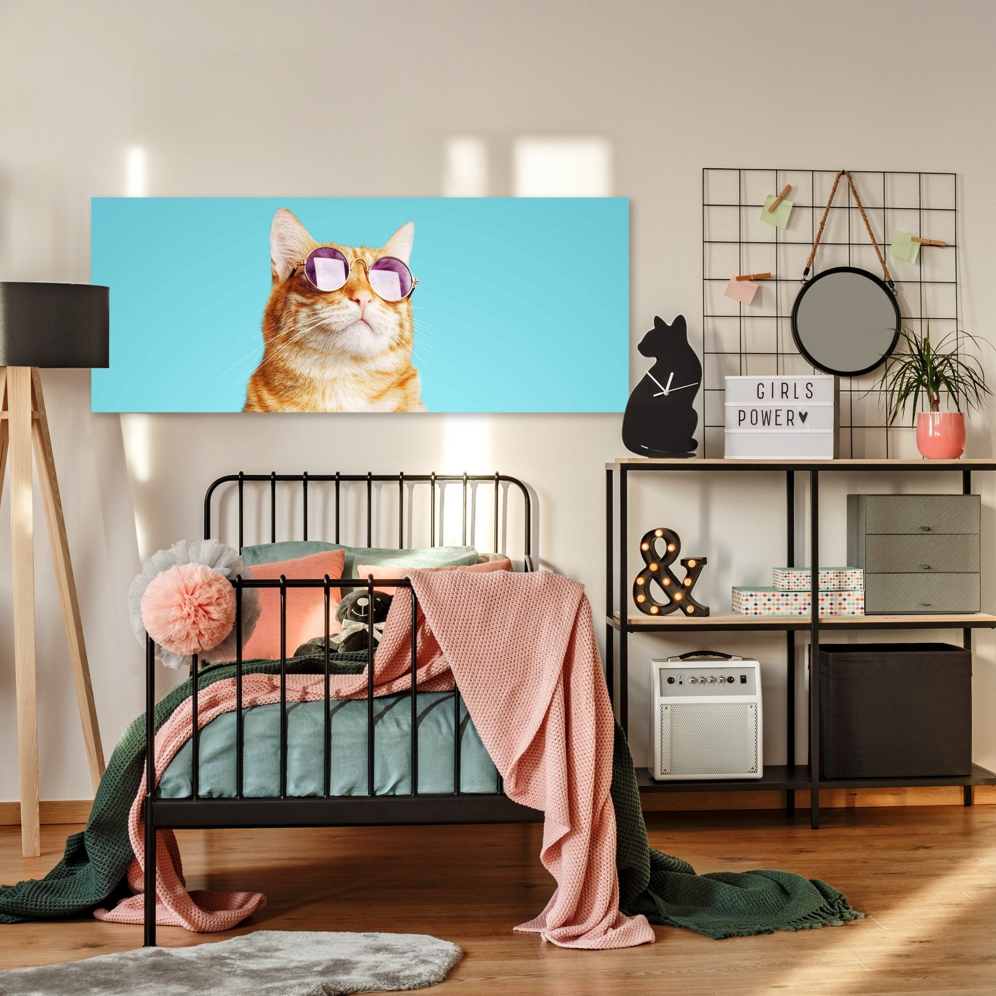 Leinwandbild gestreifte Katze, violette Sonnenbrille M1120 kaufen - Bild 3 Leinwandbild gestreifte Katze, violette Sonnenbrille M1120 kaufen - Bild 3