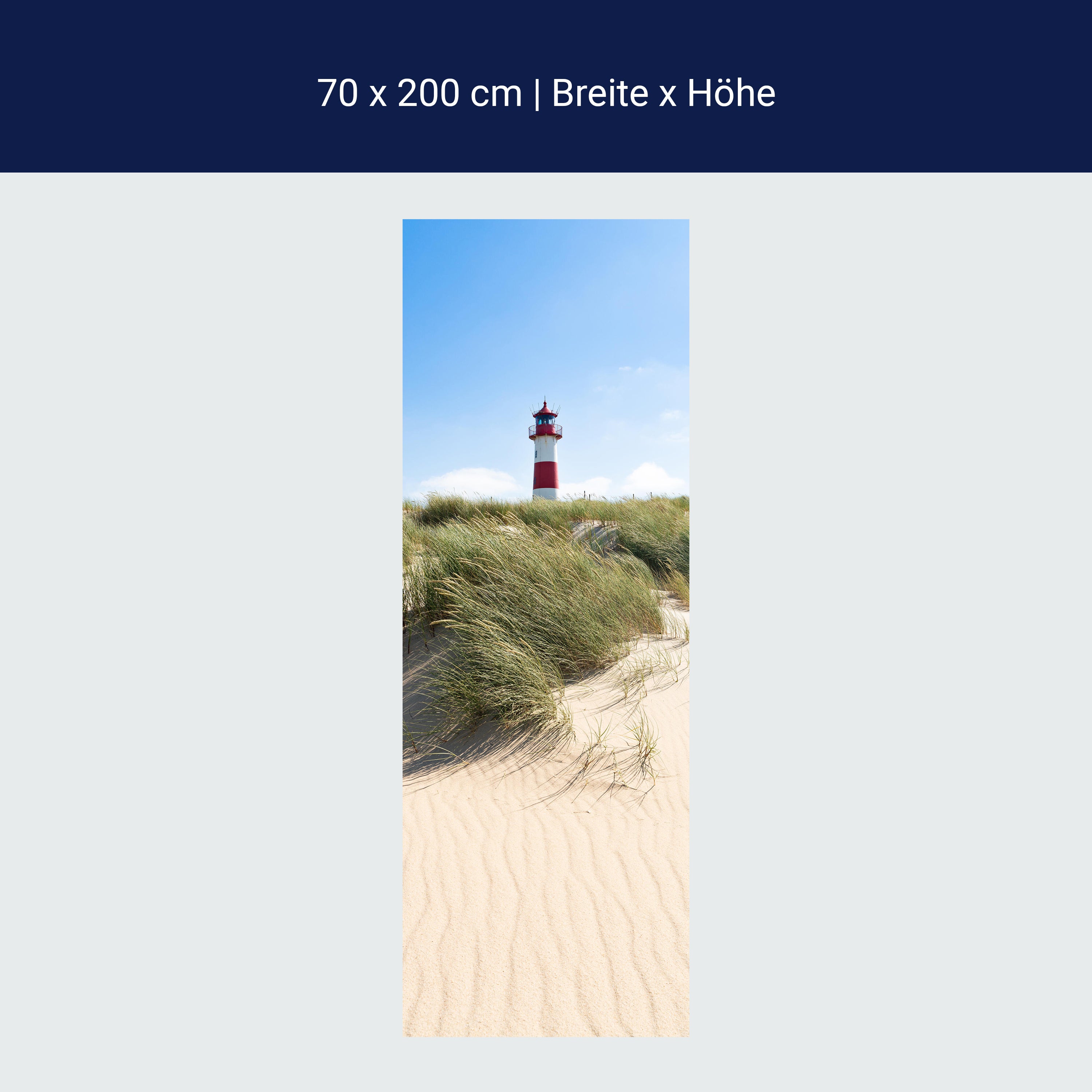 Türtapete Leucht-turm & Dünen, See-gras, Meer M1120 Türtapete Leucht-turm & Dünen, See-gras, Meer M1120