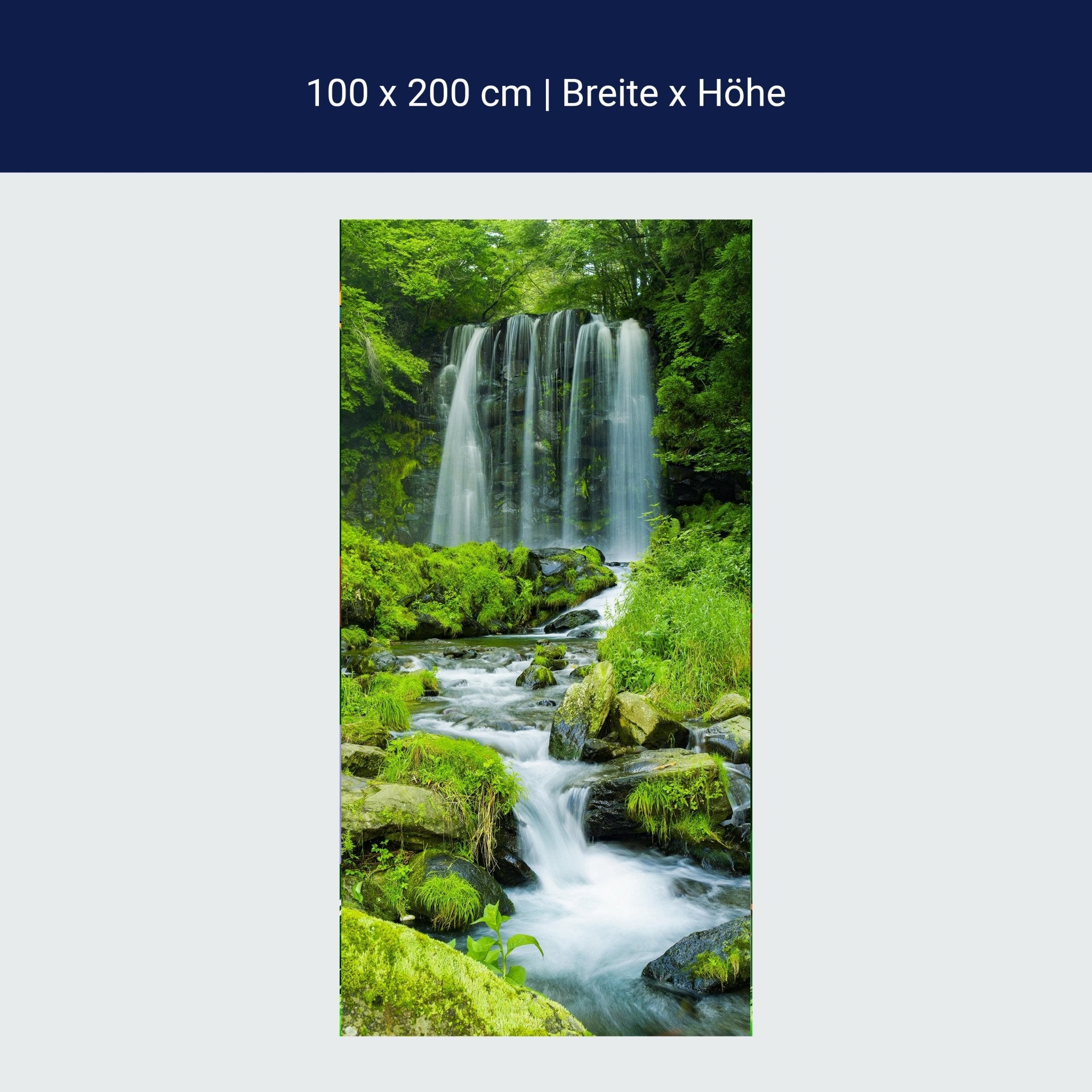 Türtapete Wasserfall im Dschungel, Wald, Wasser M1122 Türtapete Wasserfall im Dschungel, Wald, Wasser M1122