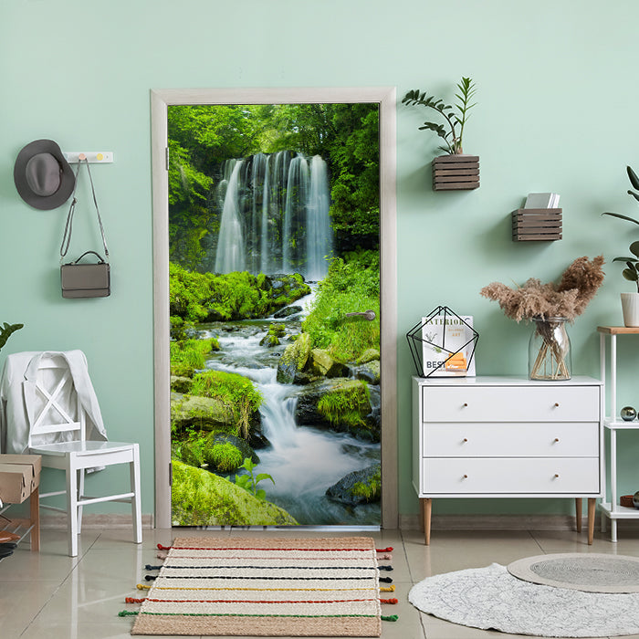 Türtapete Wasserfall im Dschungel, Wald, Wasser M1122 - Bild 1 Türtapete Wasserfall im Dschungel, Wald, Wasser M1122 - Bild 1