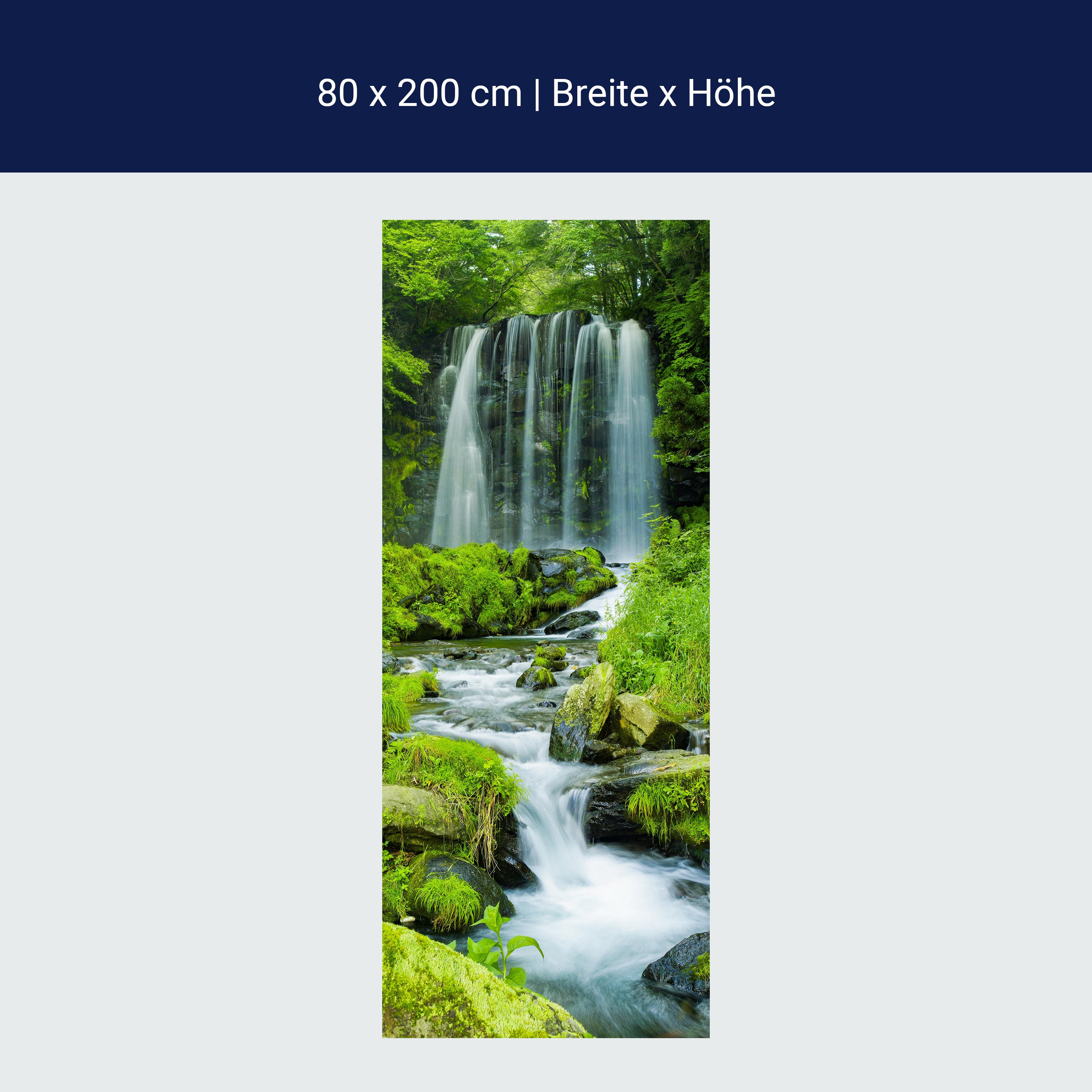 Türtapete Wasserfall im Dschungel, Wald, Wasser M1122 Türtapete Wasserfall im Dschungel, Wald, Wasser M1122