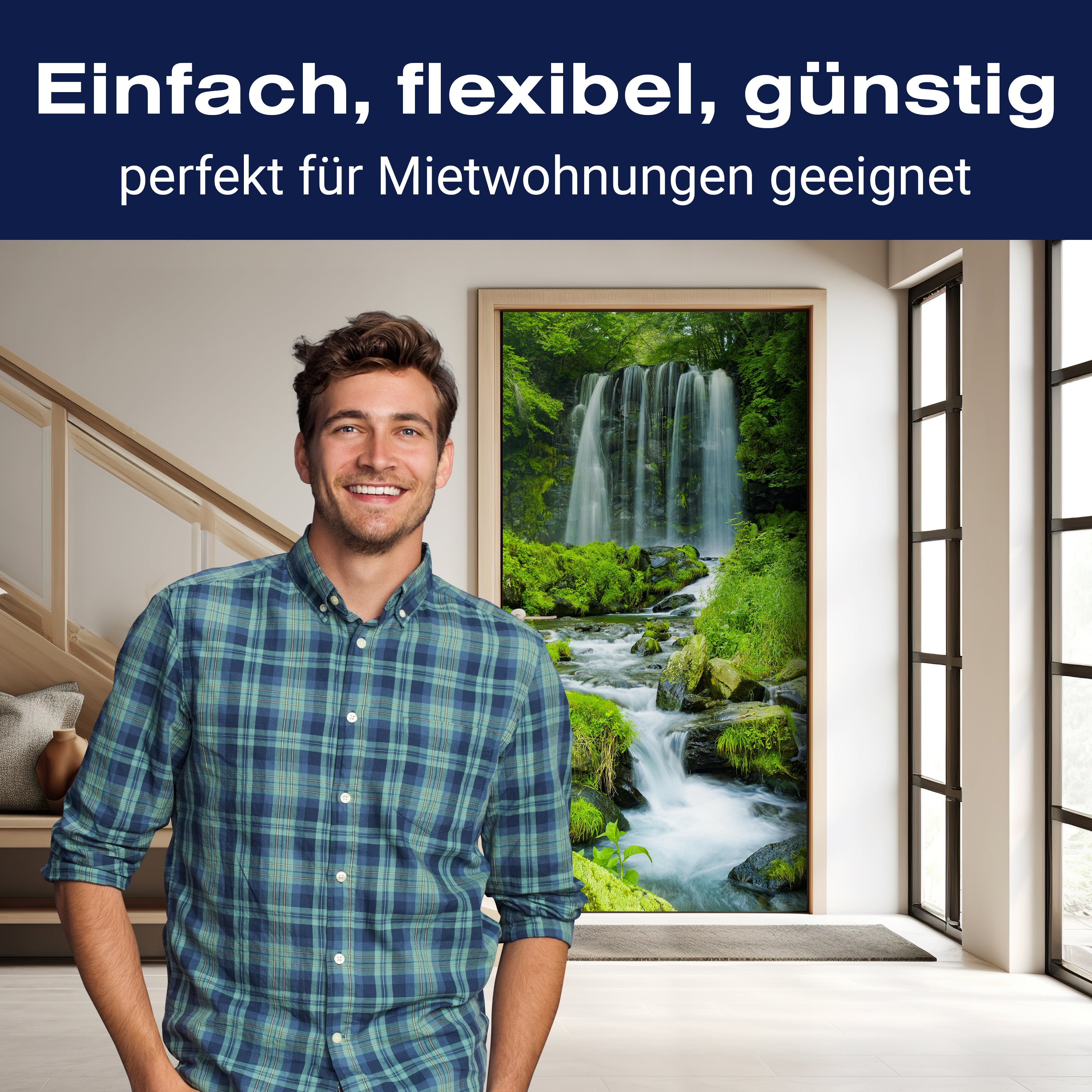 Türtapete Wasserfall im Dschungel, Wald, Wasser M1122 - Bild 3 Türtapete Wasserfall im Dschungel, Wald, Wasser M1122 - Bild 3