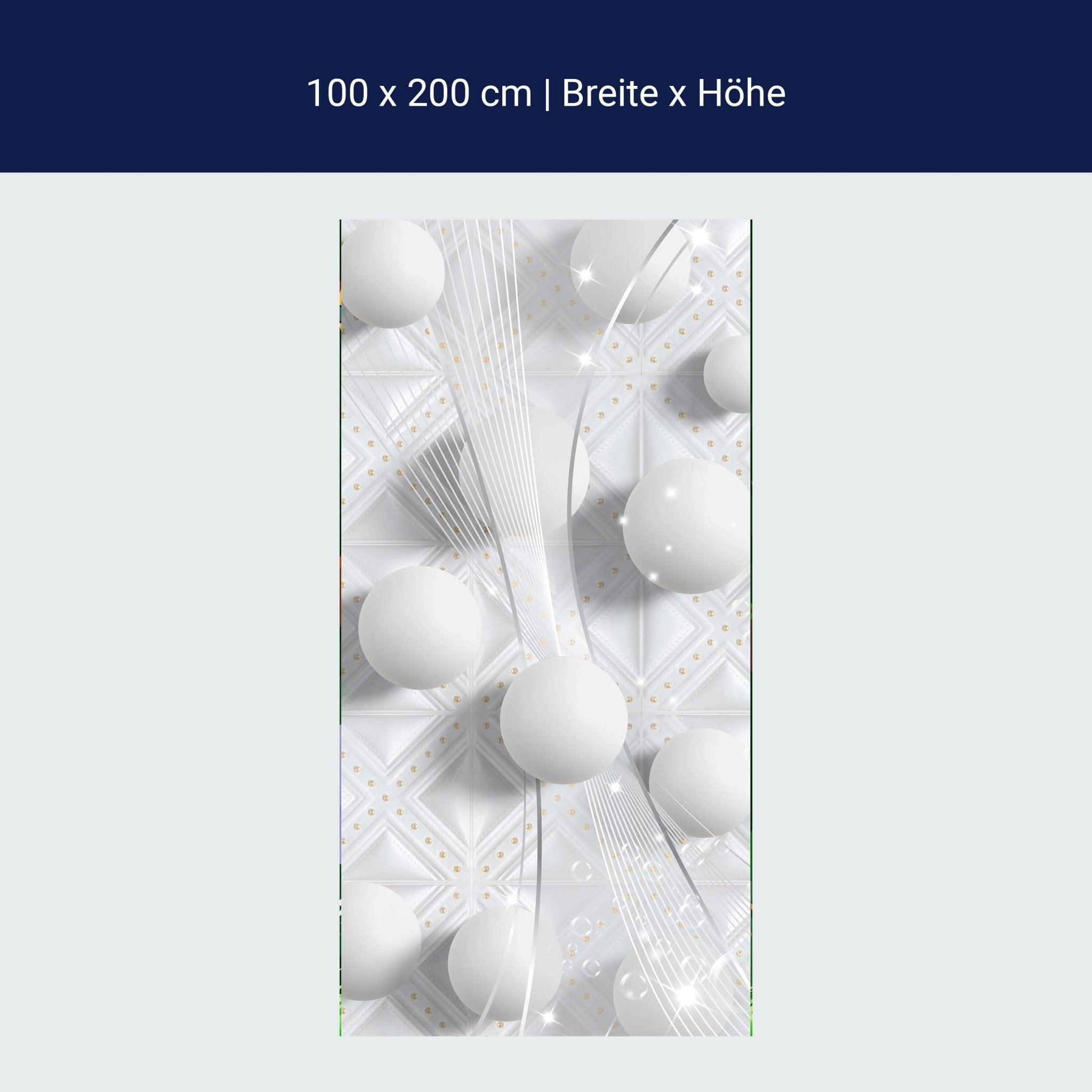 Türtapete Abstraktes Muster, Kugeln, Rauten, Glanz M1123 Türtapete Abstraktes Muster, Kugeln, Rauten, Glanz M1123