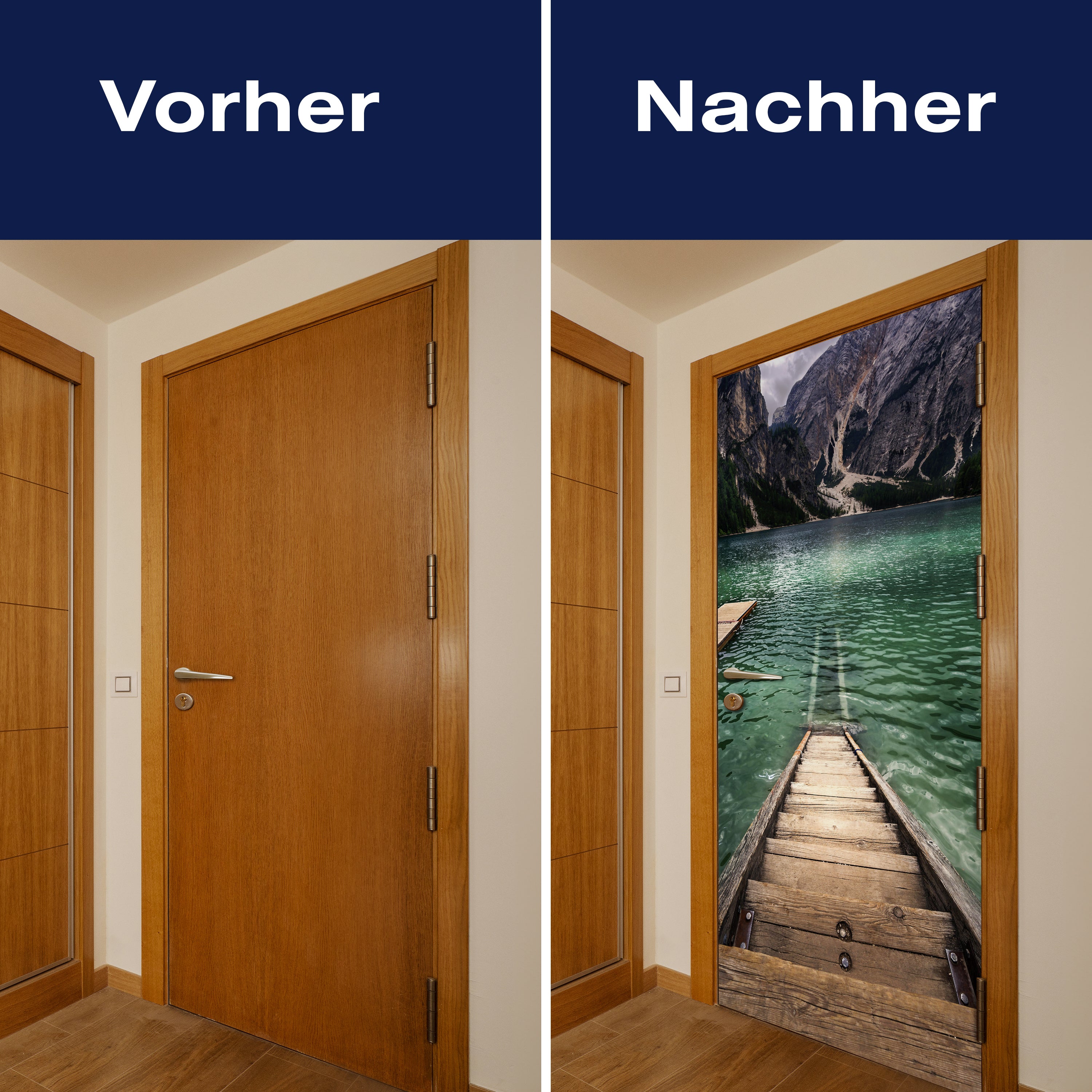 Türtapete Holz-treppe im See, Berge, Gebirge M1125 - Bild 10 Türtapete Holz-treppe im See, Berge, Gebirge M1125 - Bild 10