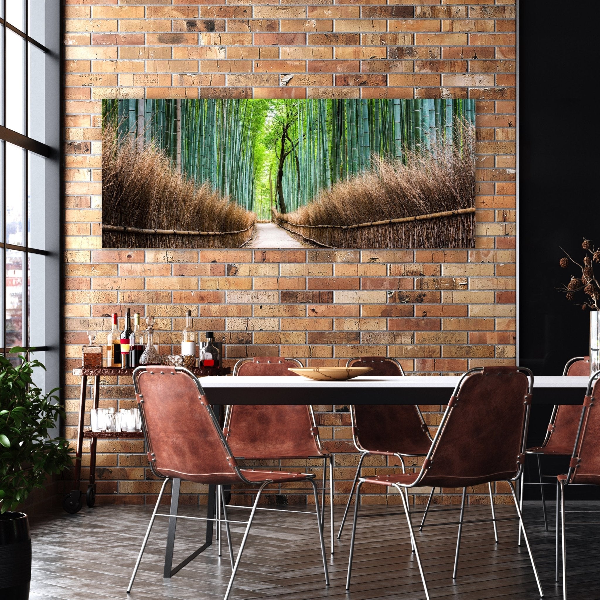 Leinwandbild Bambus Weg Wald Zaun M1126 kaufen - Bild 2 Leinwandbild Bambus Weg Wald Zaun M1126 kaufen - Bild 2