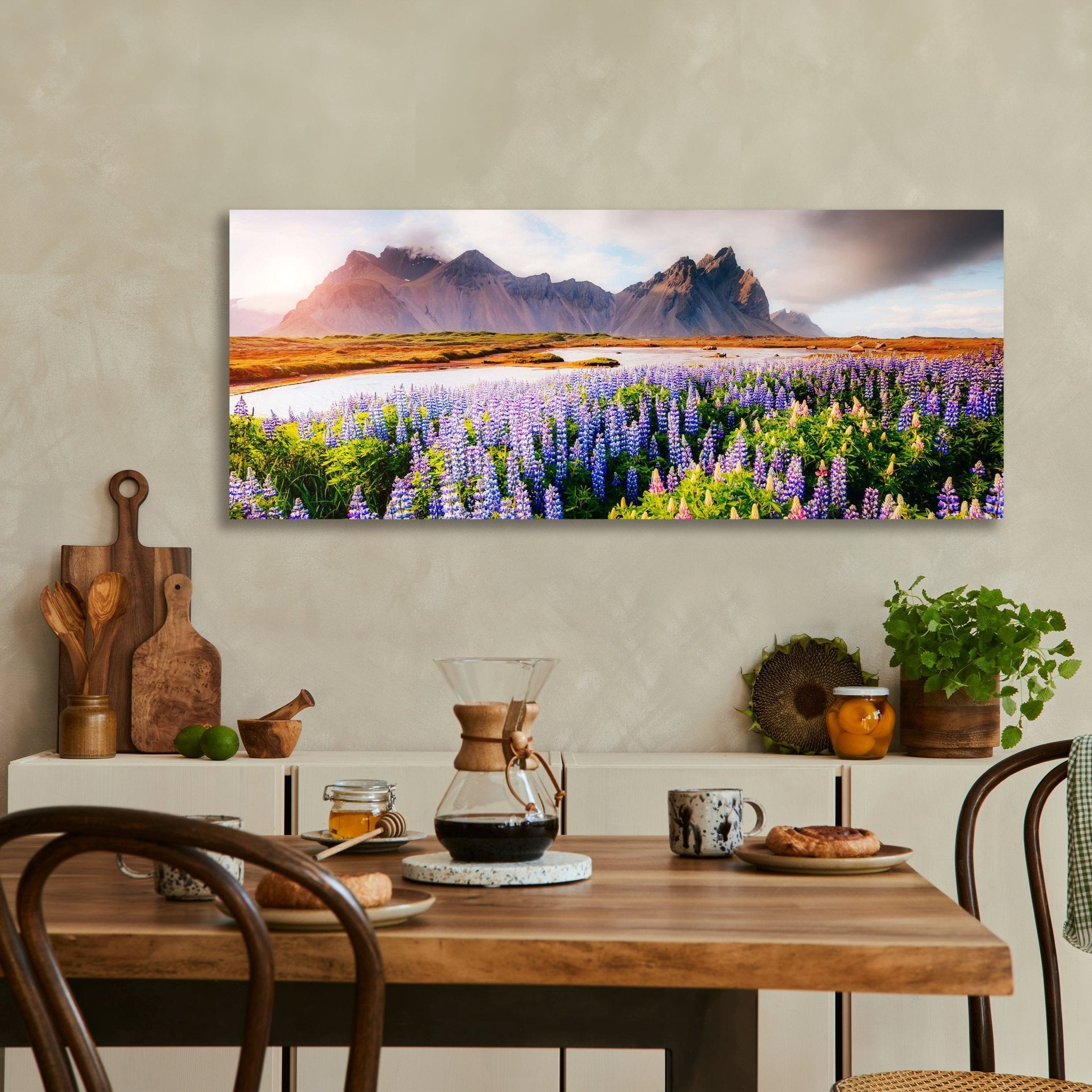 Leinwandbild Berge Lupinen Landschaft See M1129 kaufen - Bild 3 Leinwandbild Berge Lupinen Landschaft See M1129 kaufen - Bild 3