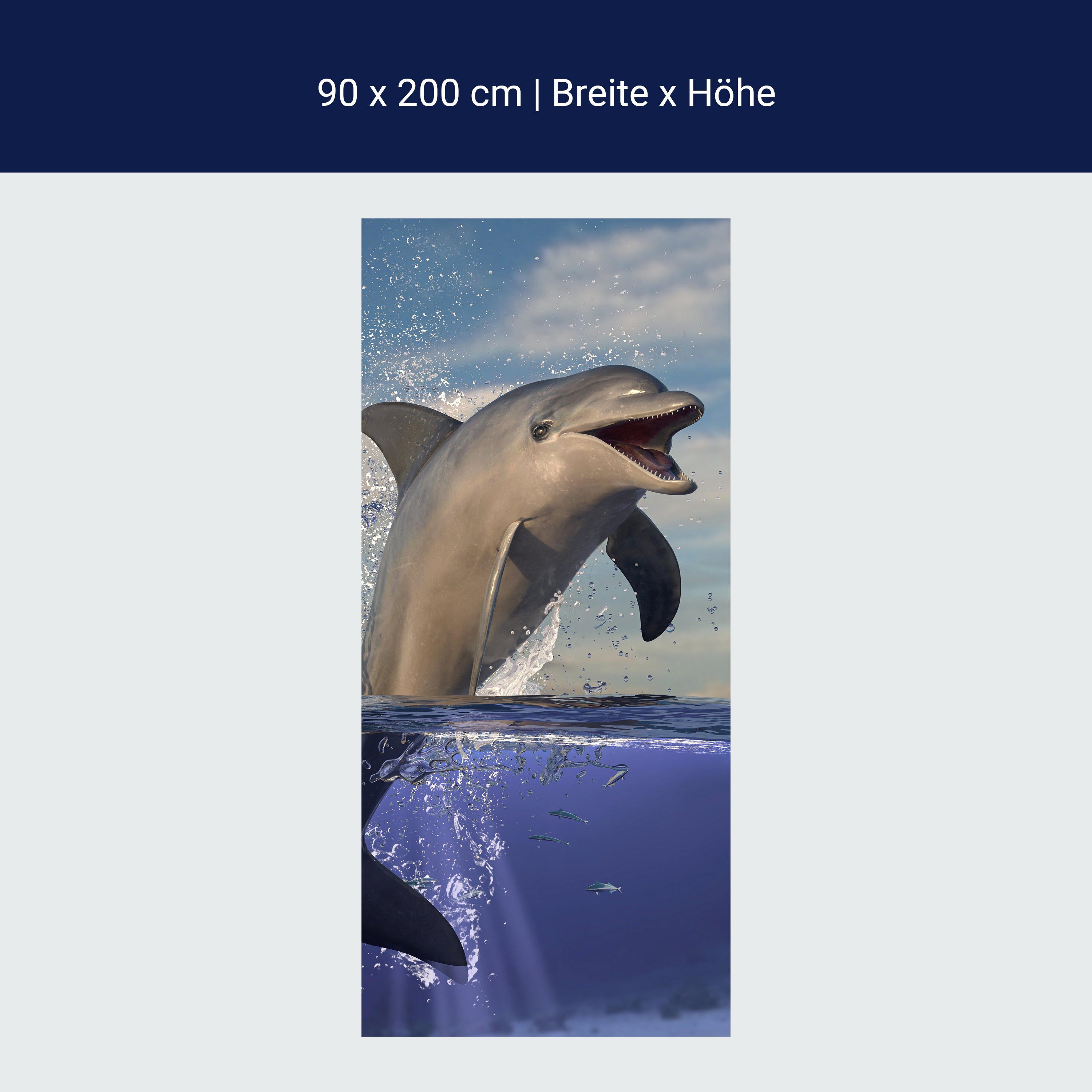 Türtapete springender Delfin, Säugetier, Sonne M1129 Türtapete springender Delfin, Säugetier, Sonne M1129