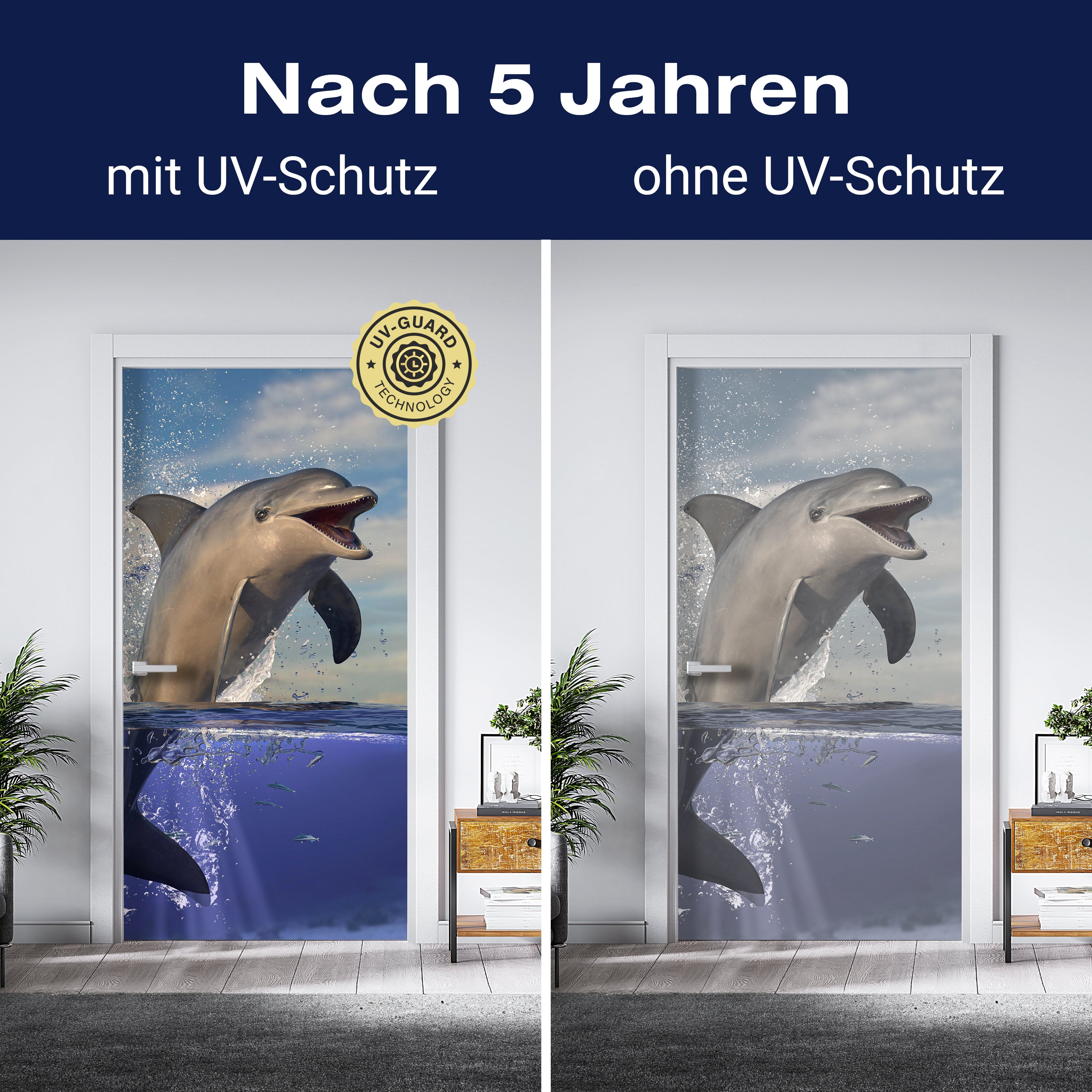 Türtapete springender Delfin, Säugetier, Sonne M1129 - Bild 4 Türtapete springender Delfin, Säugetier, Sonne M1129 - Bild 4