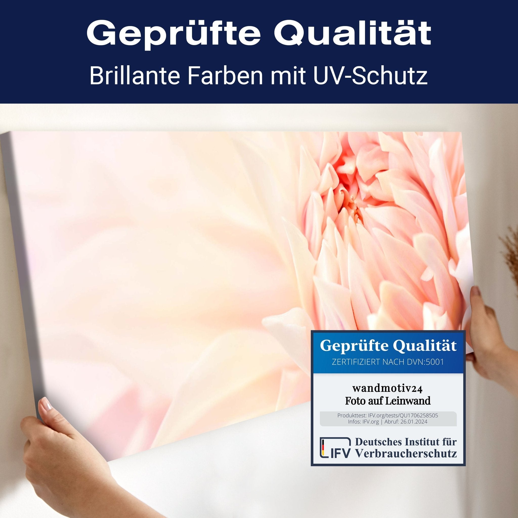 Leinwandbild Blume Blüte Dahlie rosa M1130 kaufen - Bild 4 Leinwandbild Blume Blüte Dahlie rosa M1130 kaufen - Bild 4