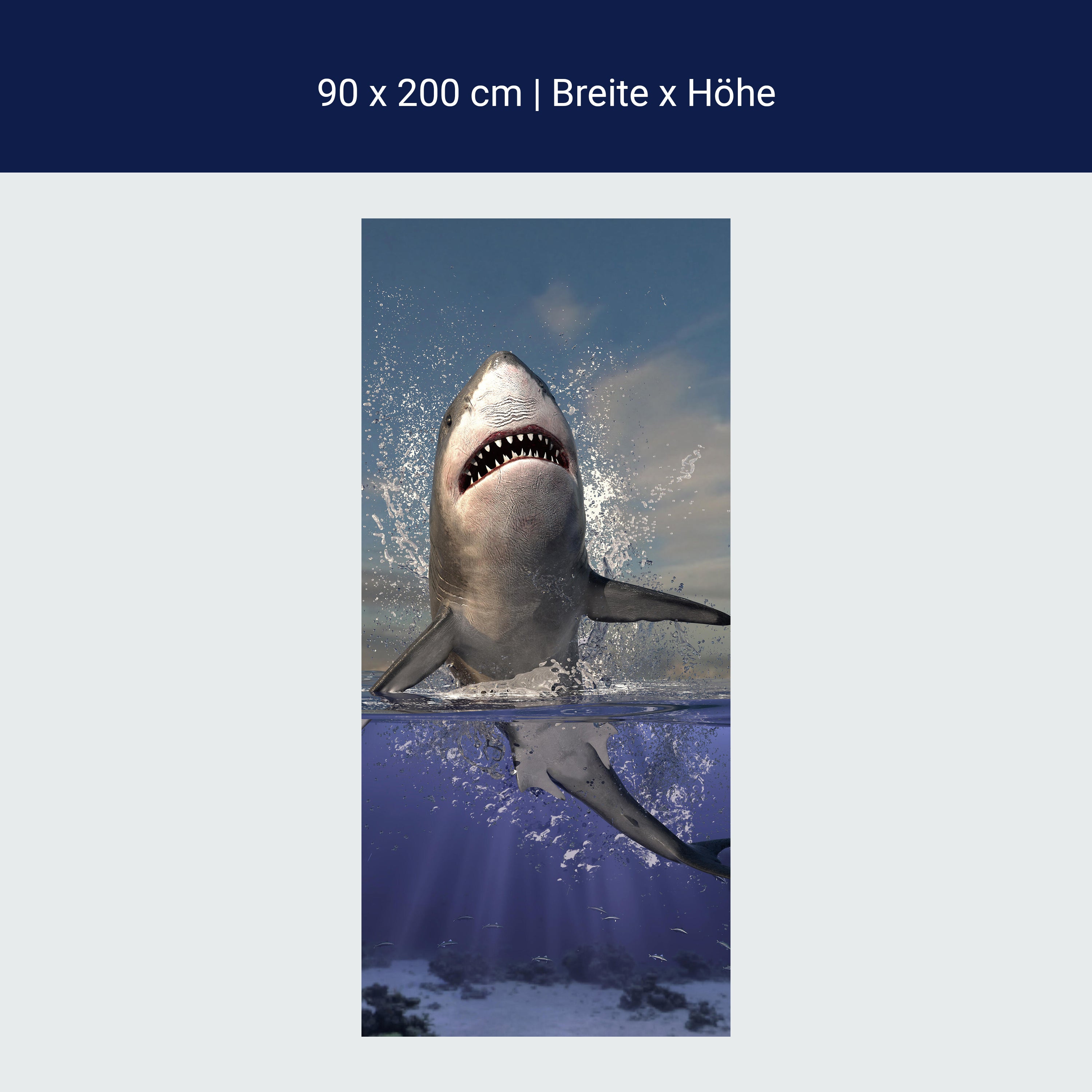 Türtapete springender Hai, Unter-wasser, Raub-tier M1130 Türtapete springender Hai, Unter-wasser, Raub-tier M1130