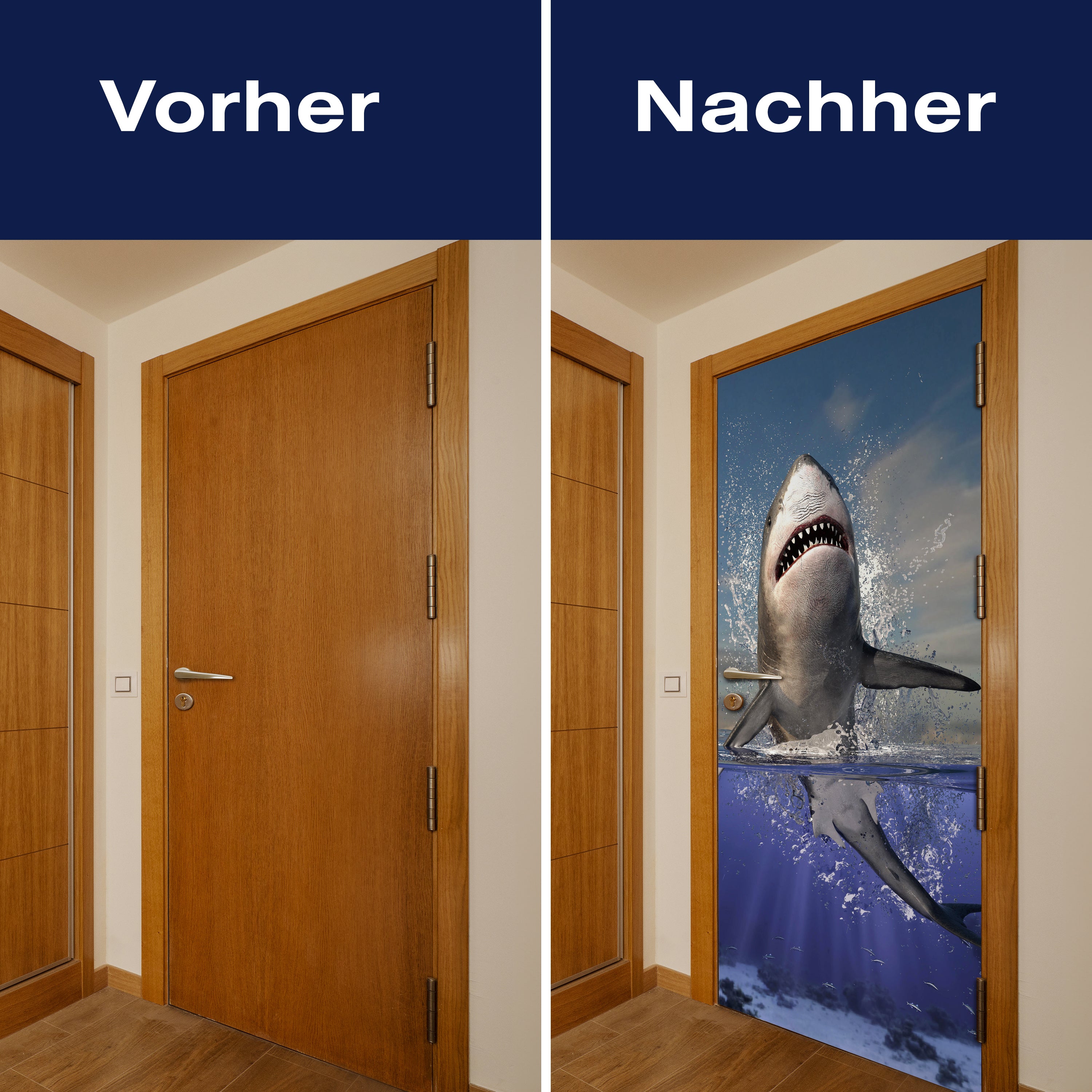 Türtapete springender Hai, Unter-wasser, Raub-tier M1130 - Bild 10 Türtapete springender Hai, Unter-wasser, Raub-tier M1130 - Bild 10