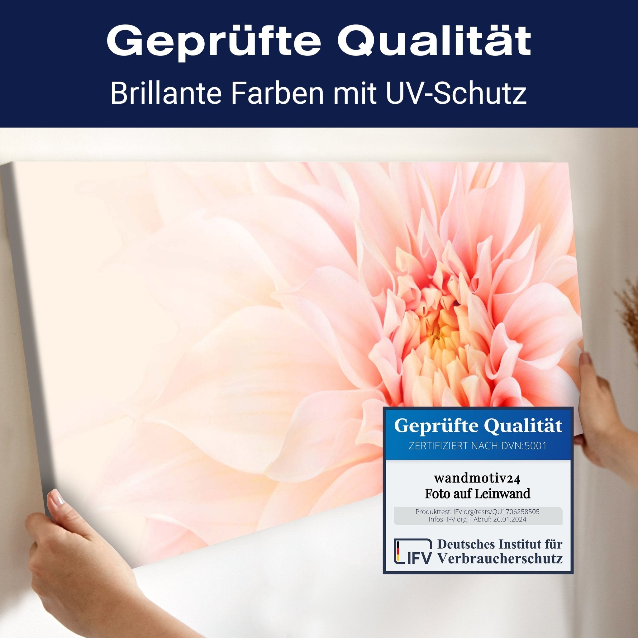 Leinwandbild Blüte Blume rosa Dahlie M1131 kaufen - Bild 4 Leinwandbild Blüte Blume rosa Dahlie M1131 kaufen - Bild 4