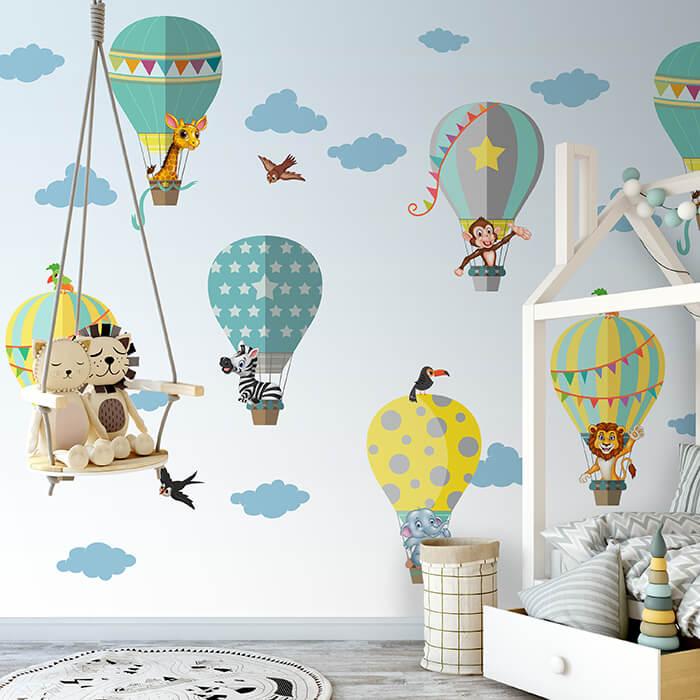 Fototapete Kinder Ballon Tiere M1132 - Bild 1 Fototapete Kinder Ballon Tiere M1132 - Bild 1