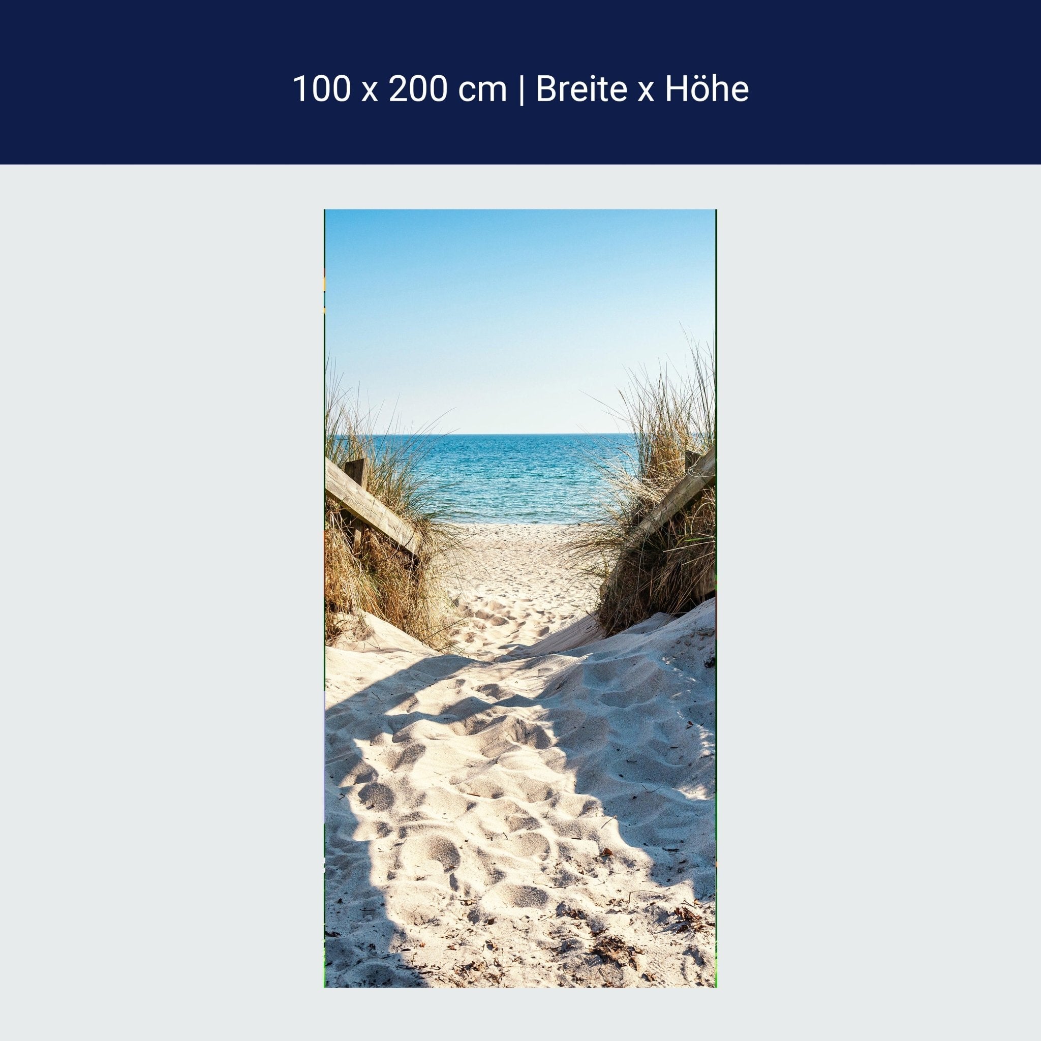 Türtapete Weg an den Sand-strand, Meer, Wasser M1134 Türtapete Weg an den Sand-strand, Meer, Wasser M1134