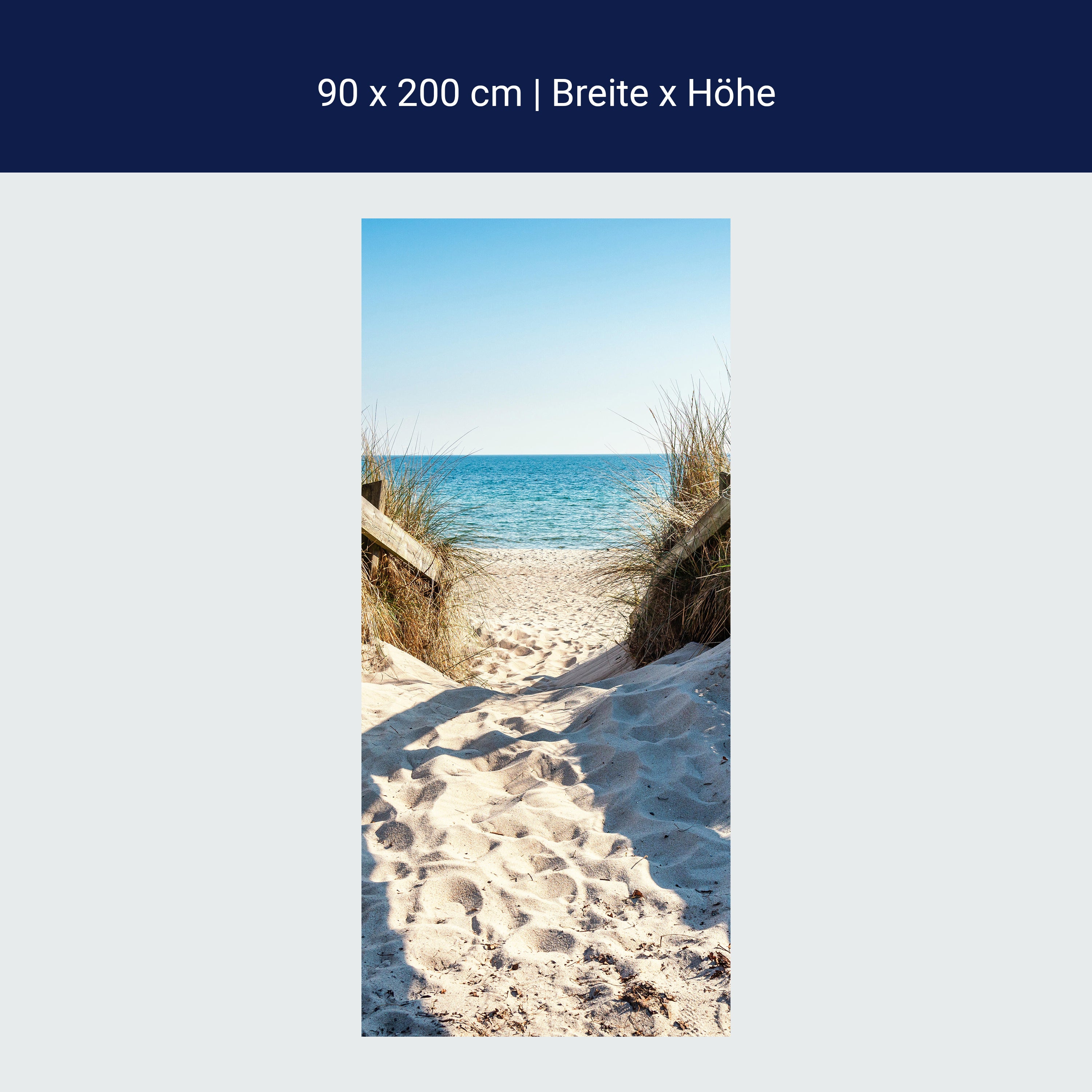 Türtapete Weg an den Sand-strand, Meer, Wasser M1134 Türtapete Weg an den Sand-strand, Meer, Wasser M1134