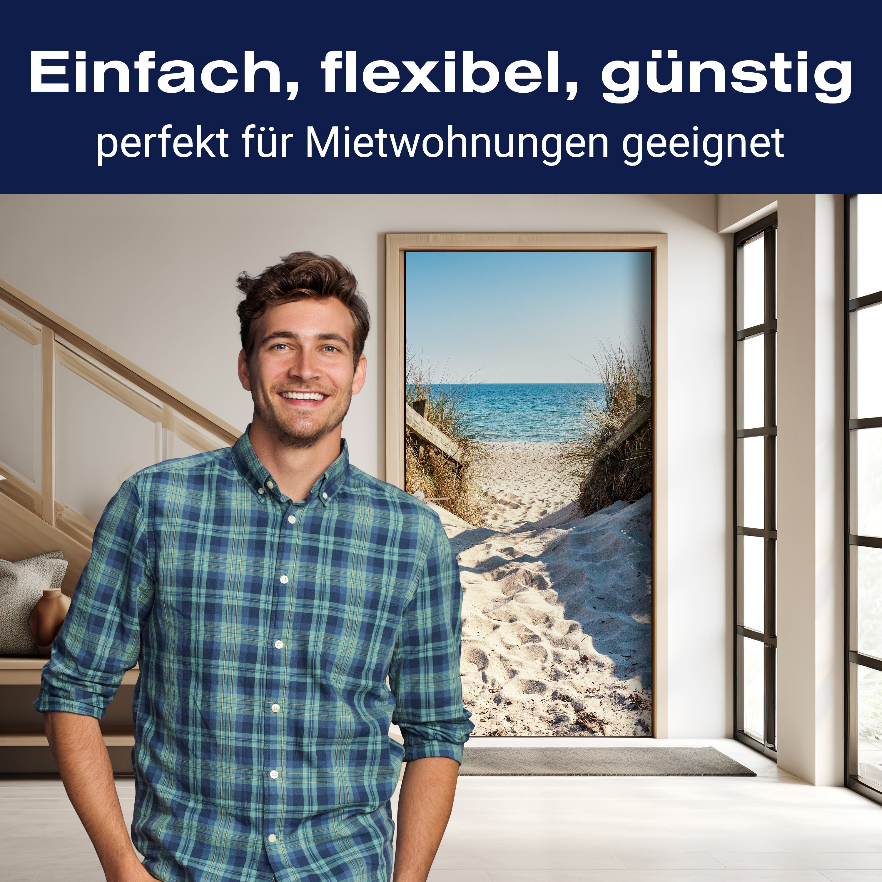 Türtapete Weg an den Sand-strand, Meer, Wasser M1134 - Bild 3 Türtapete Weg an den Sand-strand, Meer, Wasser M1134 - Bild 3