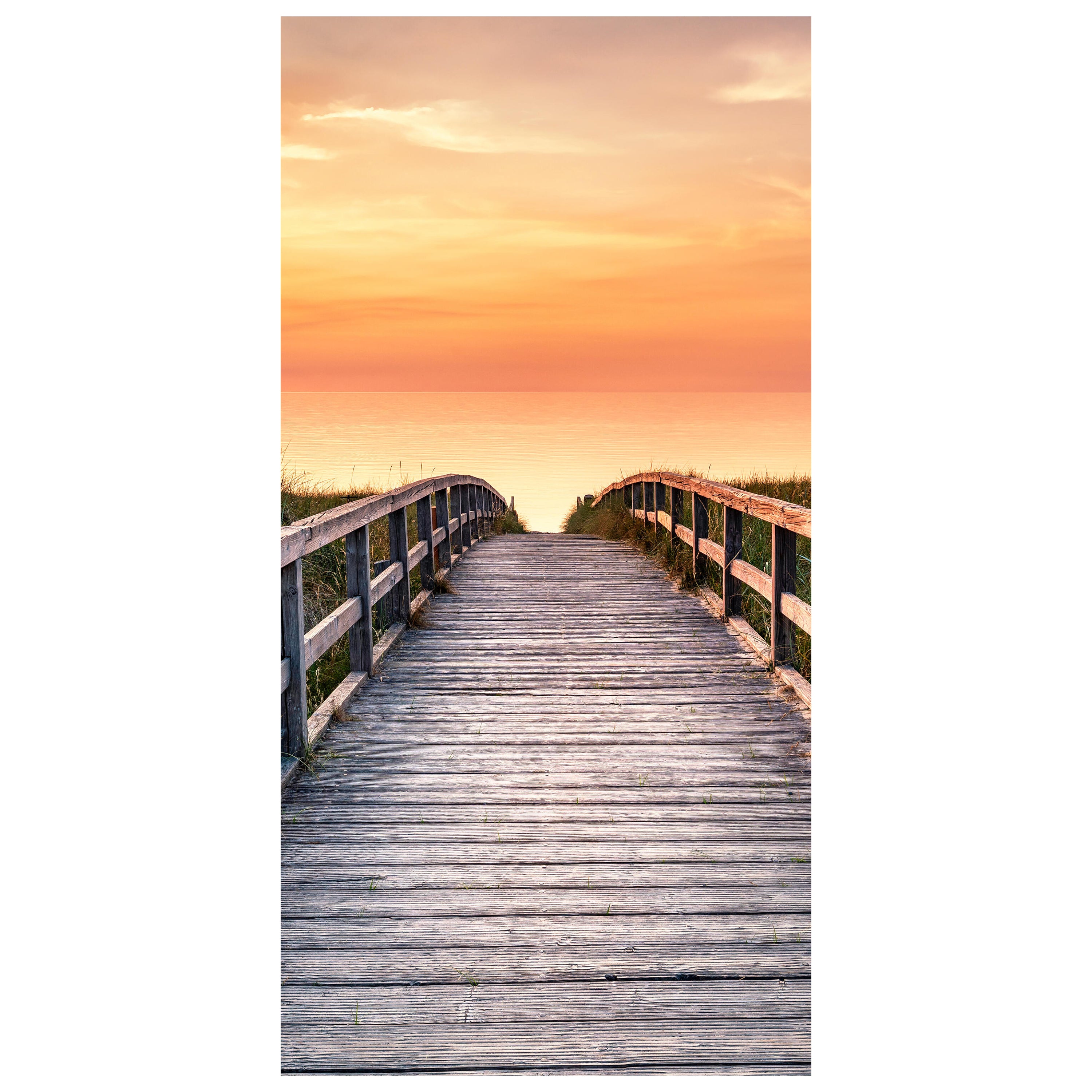 Türtapete Holz-steg zum Meer, Abend-rot, Sonne M1135 - Bild 2 Türtapete Holz-steg zum Meer, Abend-rot, Sonne M1135 - Bild 2