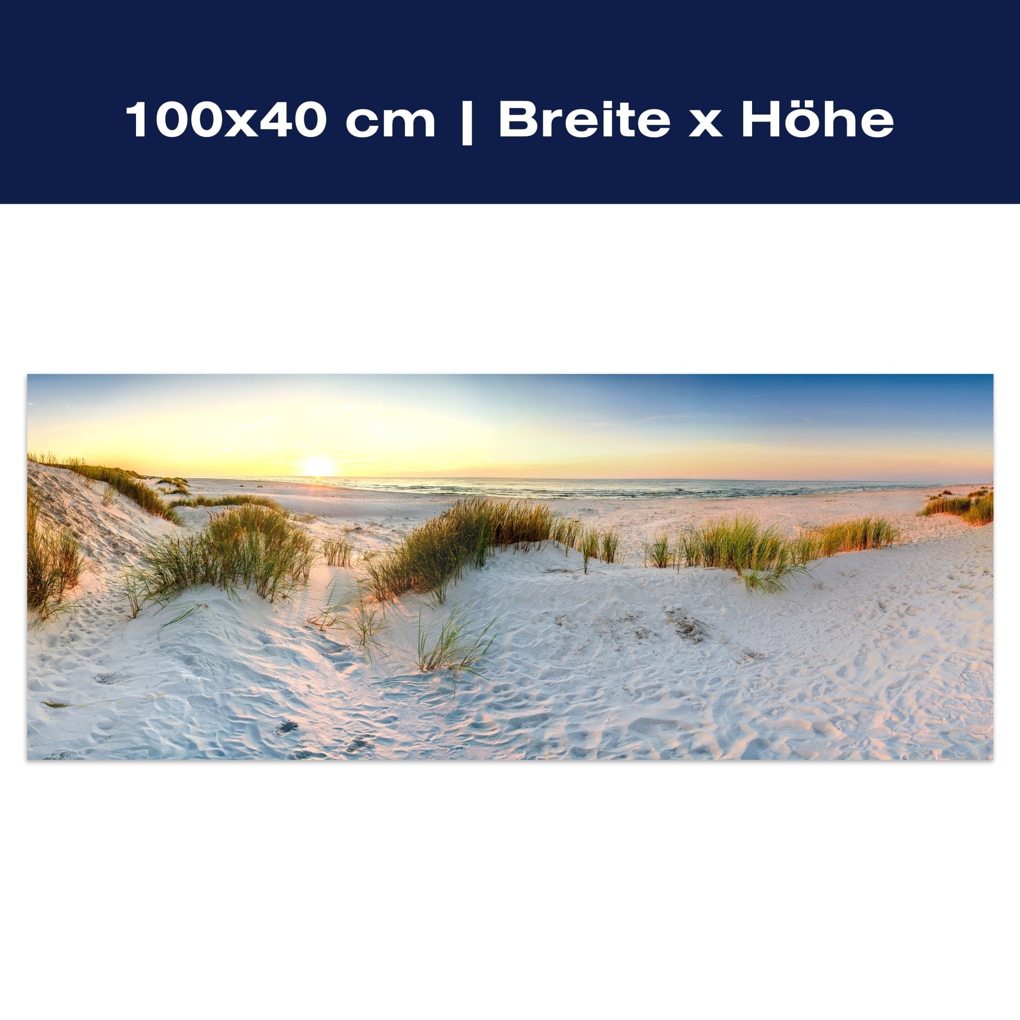 Leinwandbild Sonnenuntergang am Strand M1136 Leinwandbild Sonnenuntergang am Strand M1136