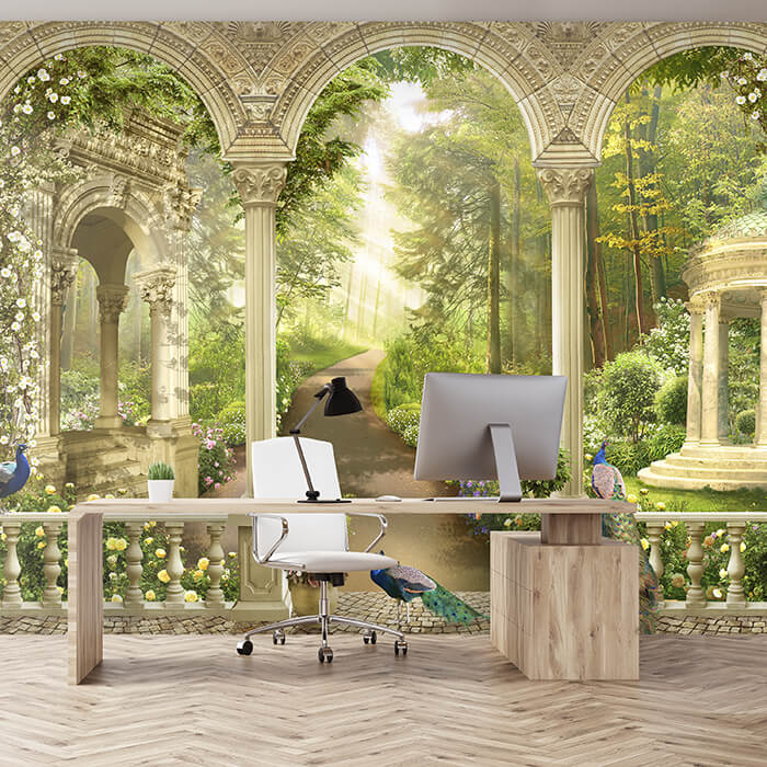 Fototapete Park Garten Blumen M1136 - Bild 1 Fototapete Park Garten Blumen M1136 - Bild 1