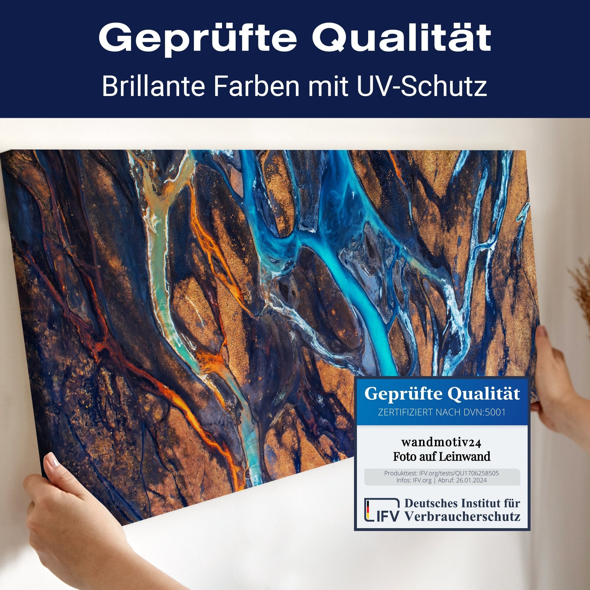 Leinwandbild Fluss in Island M1139 kaufen - Bild 4 Leinwandbild Fluss in Island M1139 kaufen - Bild 4