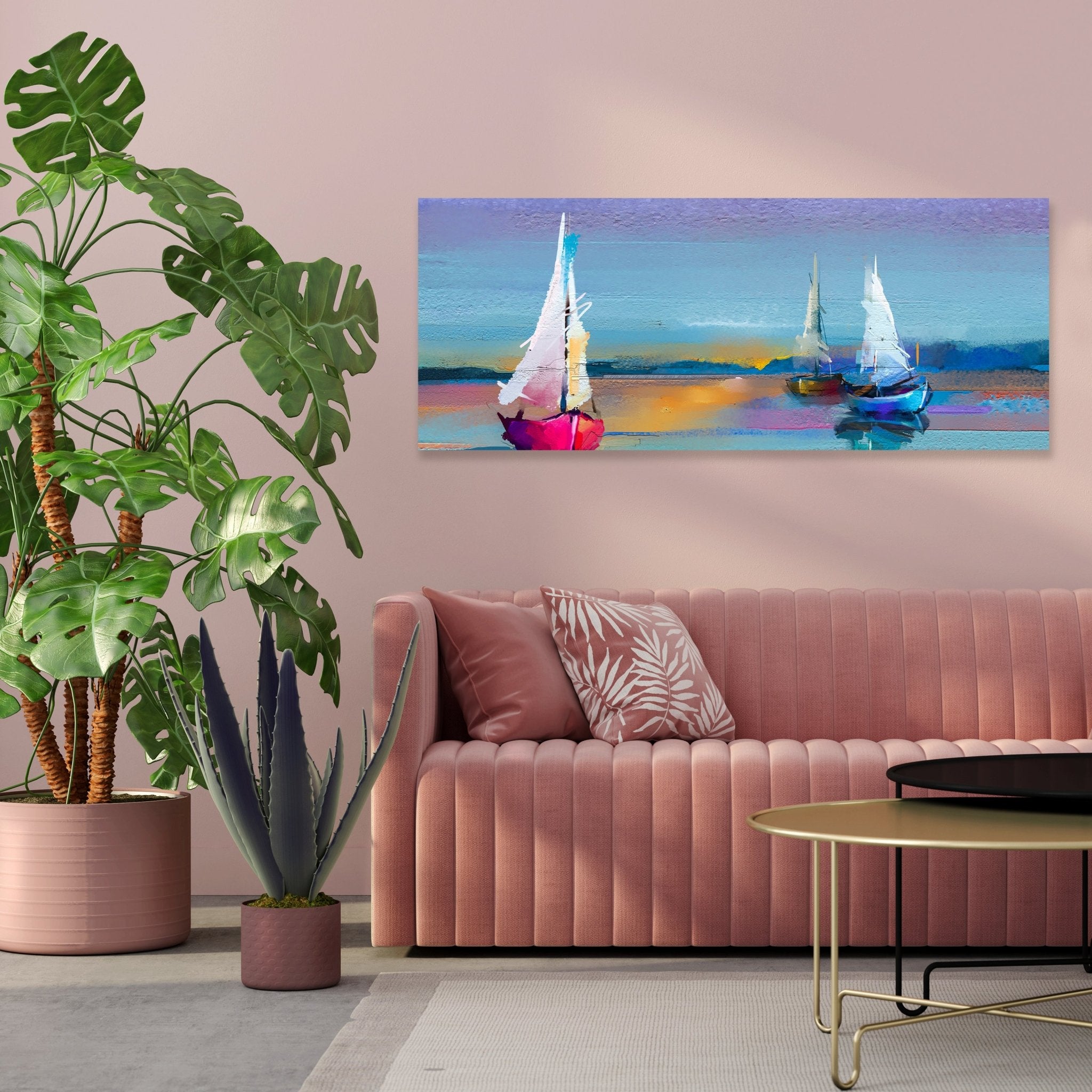 Leinwandbild Meer und Boote Malerei M1141 kaufen - Bild 3 Leinwandbild Meer und Boote Malerei M1141 kaufen - Bild 3