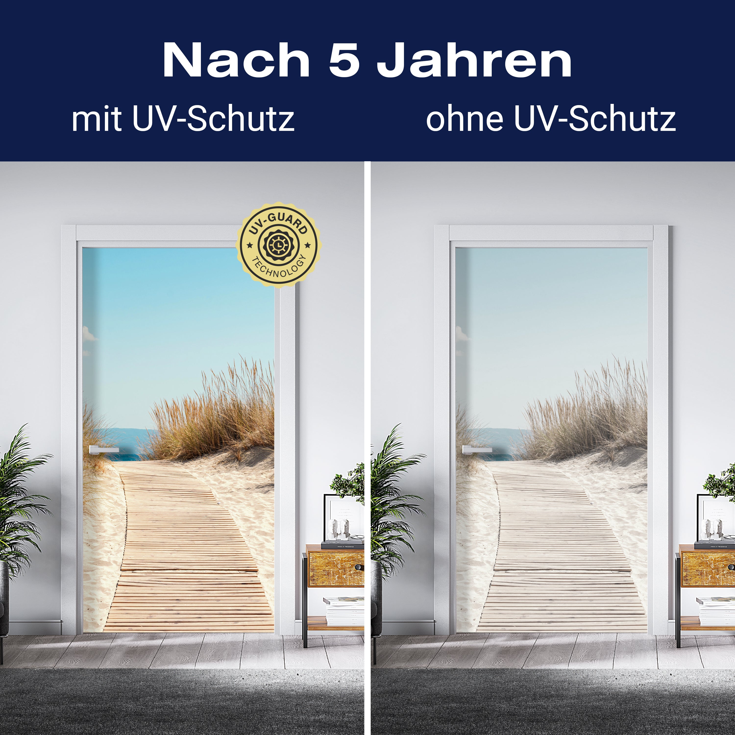 Türtapete Holz-weg an den Strand, Gräser, Meer M1143 - Bild 4 Türtapete Holz-weg an den Strand, Gräser, Meer M1143 - Bild 4