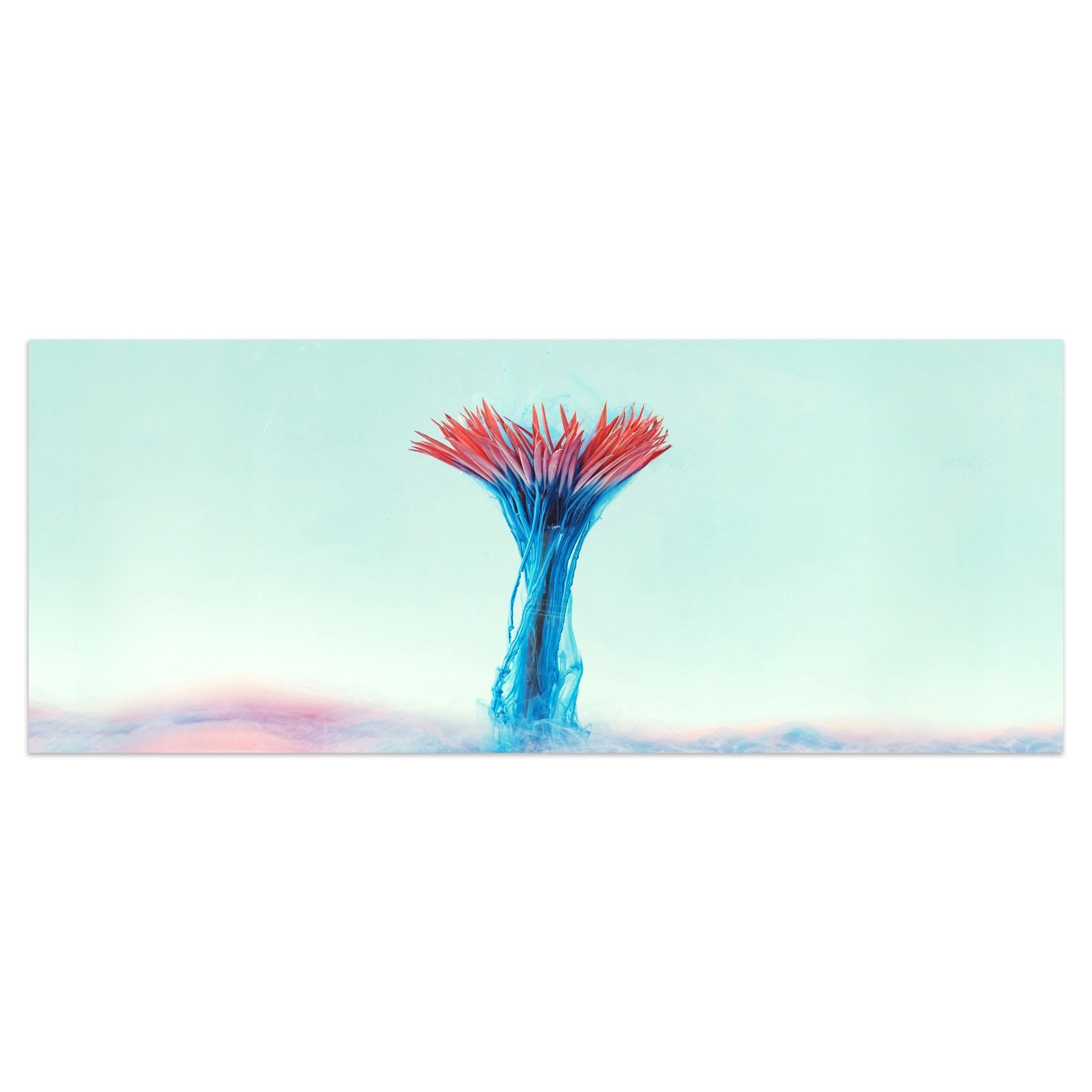 Leinwandbild Rosa Blume mit blauer Tinte Kunst M1144 kaufen - Bild 1 Leinwandbild Rosa Blume mit blauer Tinte Kunst M1144 kaufen - Bild 1