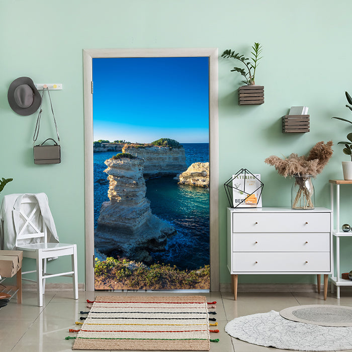 Türtapete Blick auf Küste, Steine, Felsen, Meer M1144 - Bild 1 Türtapete Blick auf Küste, Steine, Felsen, Meer M1144 - Bild 1