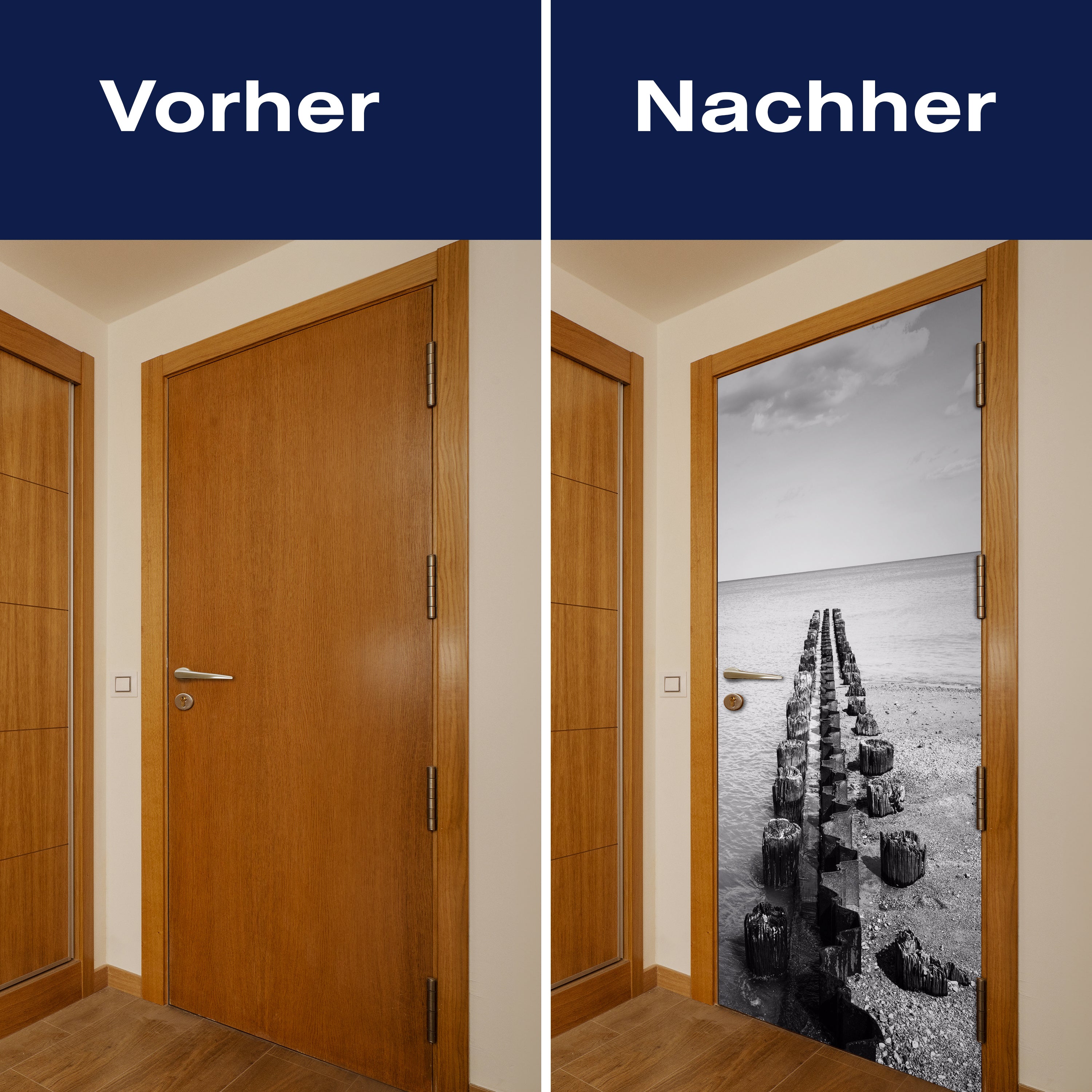 Türtapete alter Holz-steg im Meer, Steine, Ozean M1145 - Bild 10 Türtapete alter Holz-steg im Meer, Steine, Ozean M1145 - Bild 10