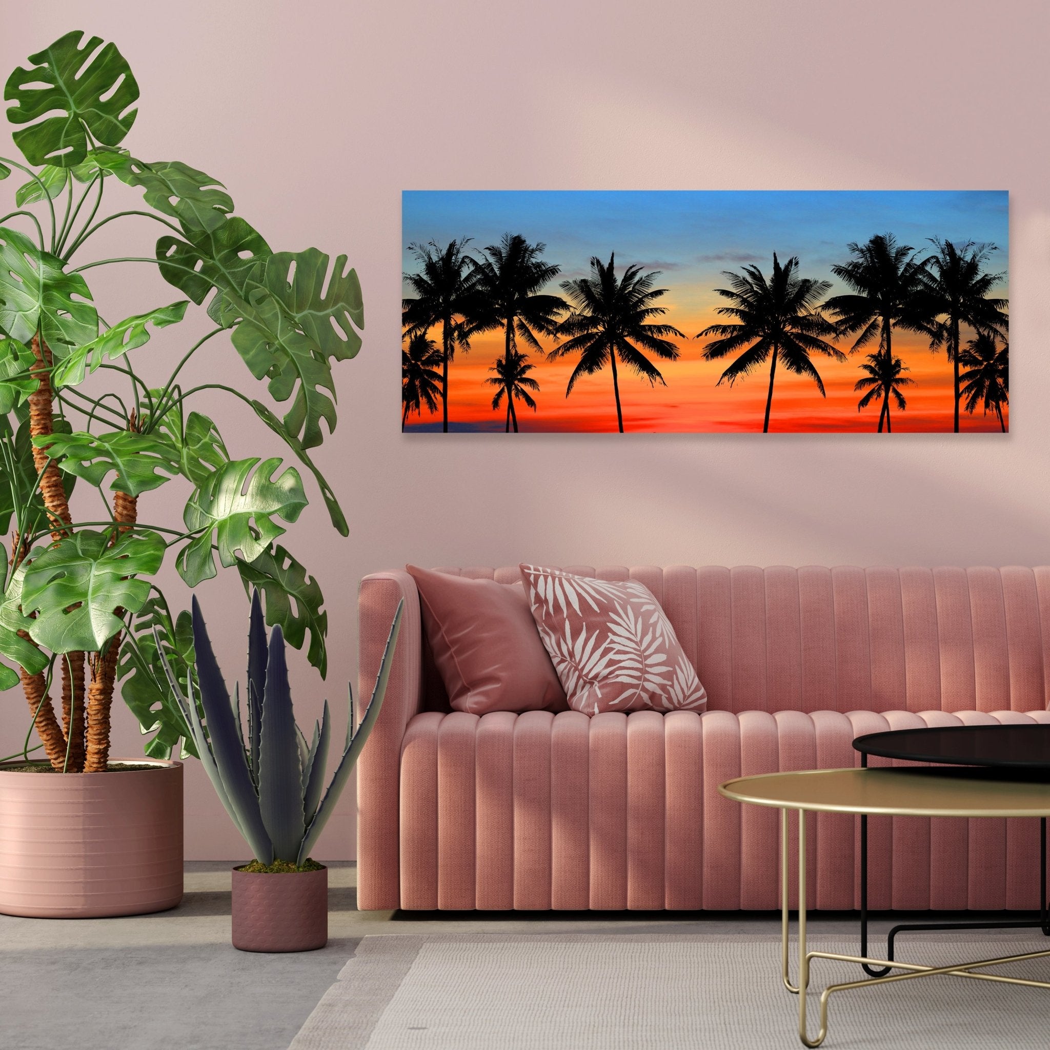 Leinwandbild Sonnenuntergang über dem Meer, Palmen M1146 kaufen - Bild 3 Leinwandbild Sonnenuntergang über dem Meer, Palmen M1146 kaufen - Bild 3