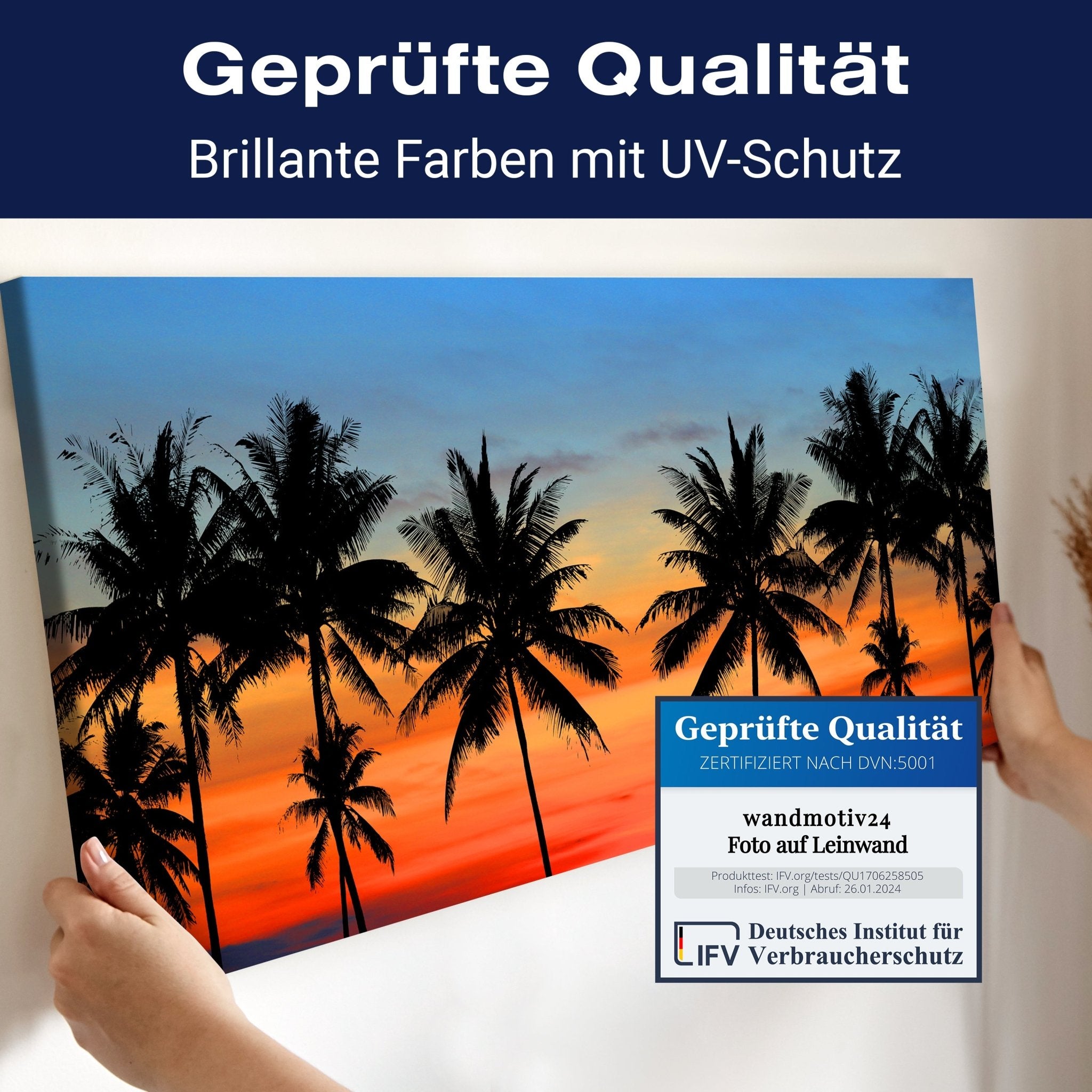 Leinwandbild Sonnenuntergang über dem Meer, Palmen M1146 kaufen - Bild 4 Leinwandbild Sonnenuntergang über dem Meer, Palmen M1146 kaufen - Bild 4