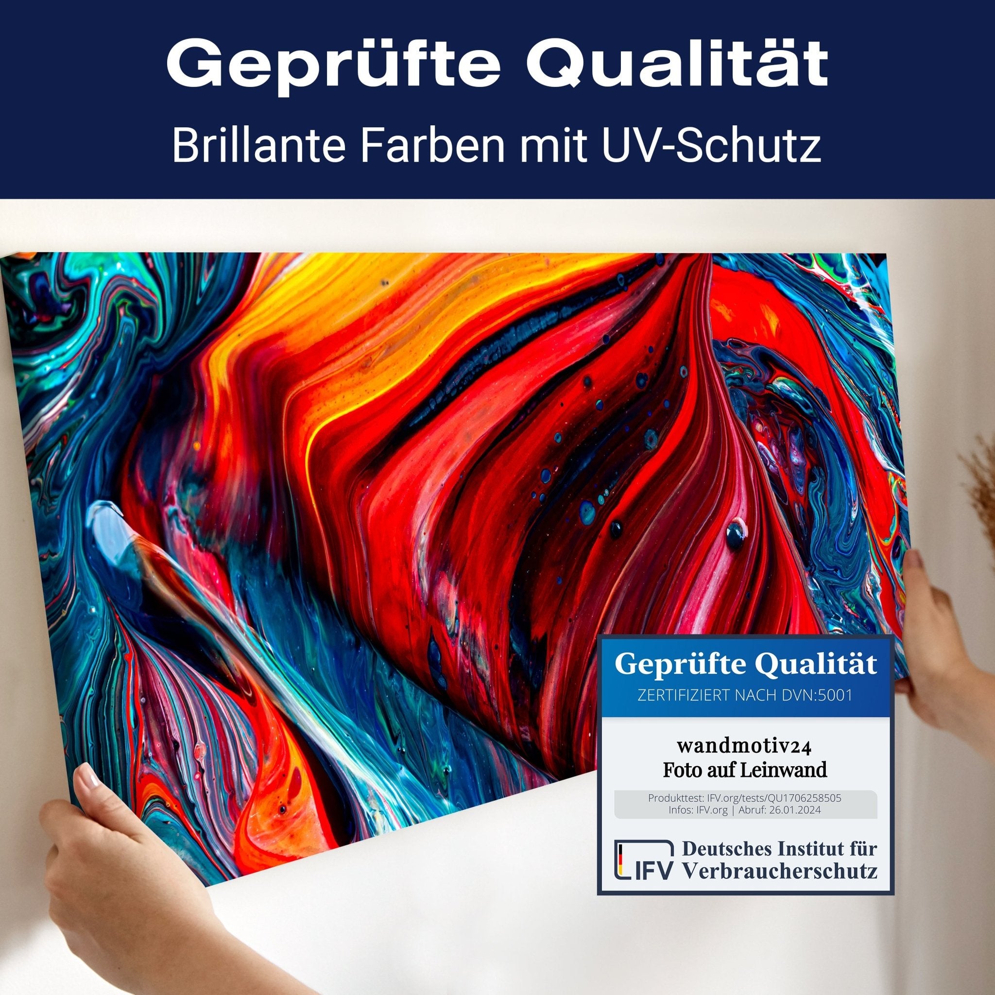 Leinwandbild Abstrakte Acrylfarbe M1147 kaufen - Bild 4 Leinwandbild Abstrakte Acrylfarbe M1147 kaufen - Bild 4