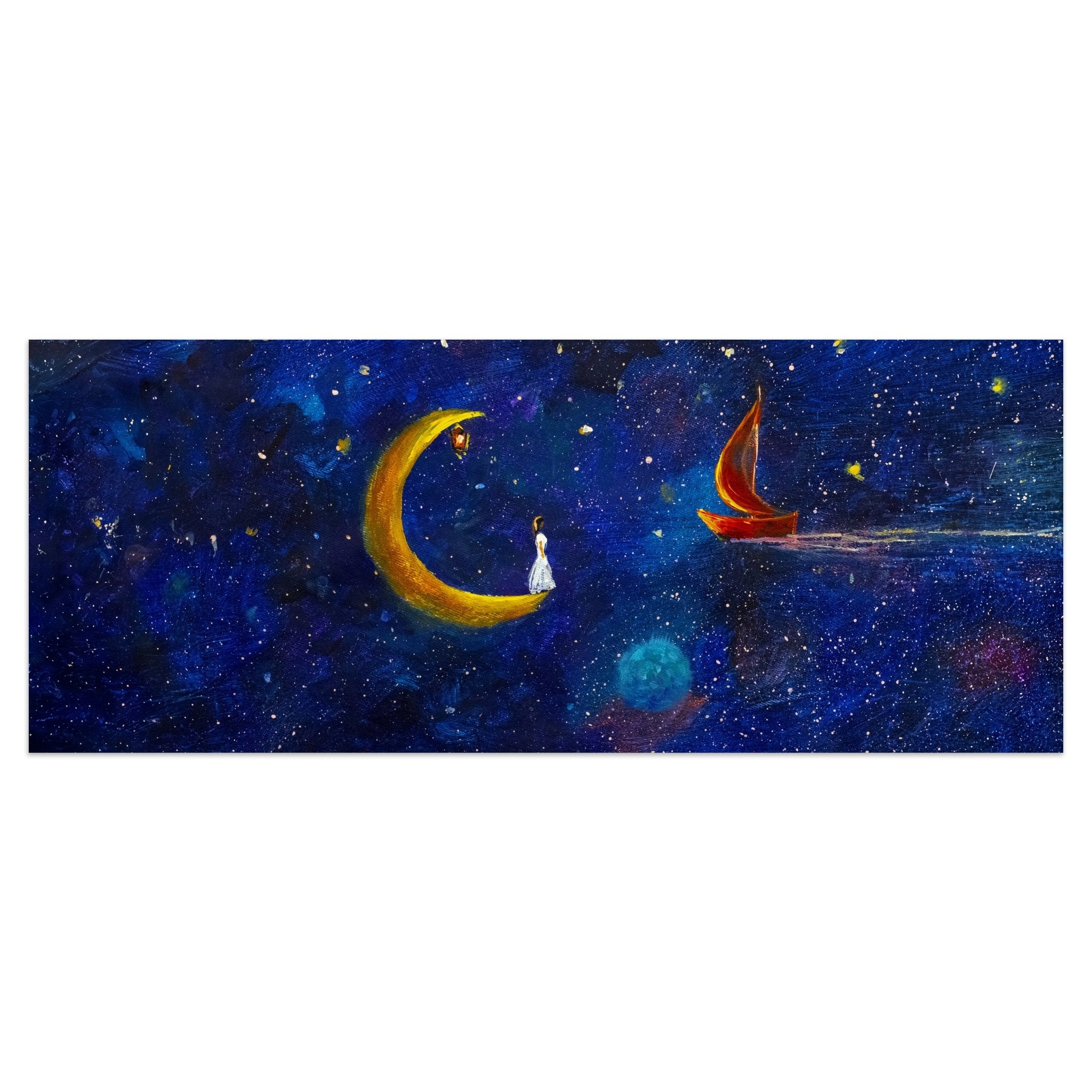 Leinwandbild Mond Schiff Kunst M1148 kaufen - Bild 1 Leinwandbild Mond Schiff Kunst M1148 kaufen - Bild 1