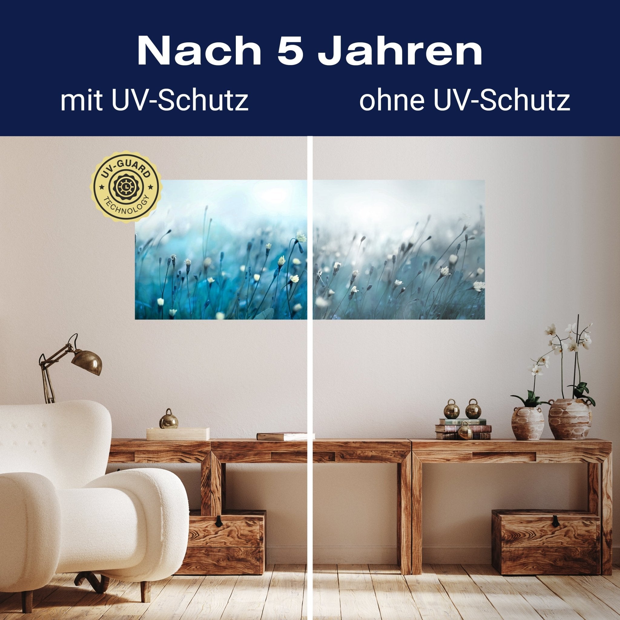 Leinwandbild Blaues Blumenfeld M1152 kaufen - Bild 9 Leinwandbild Blaues Blumenfeld M1152 kaufen - Bild 9