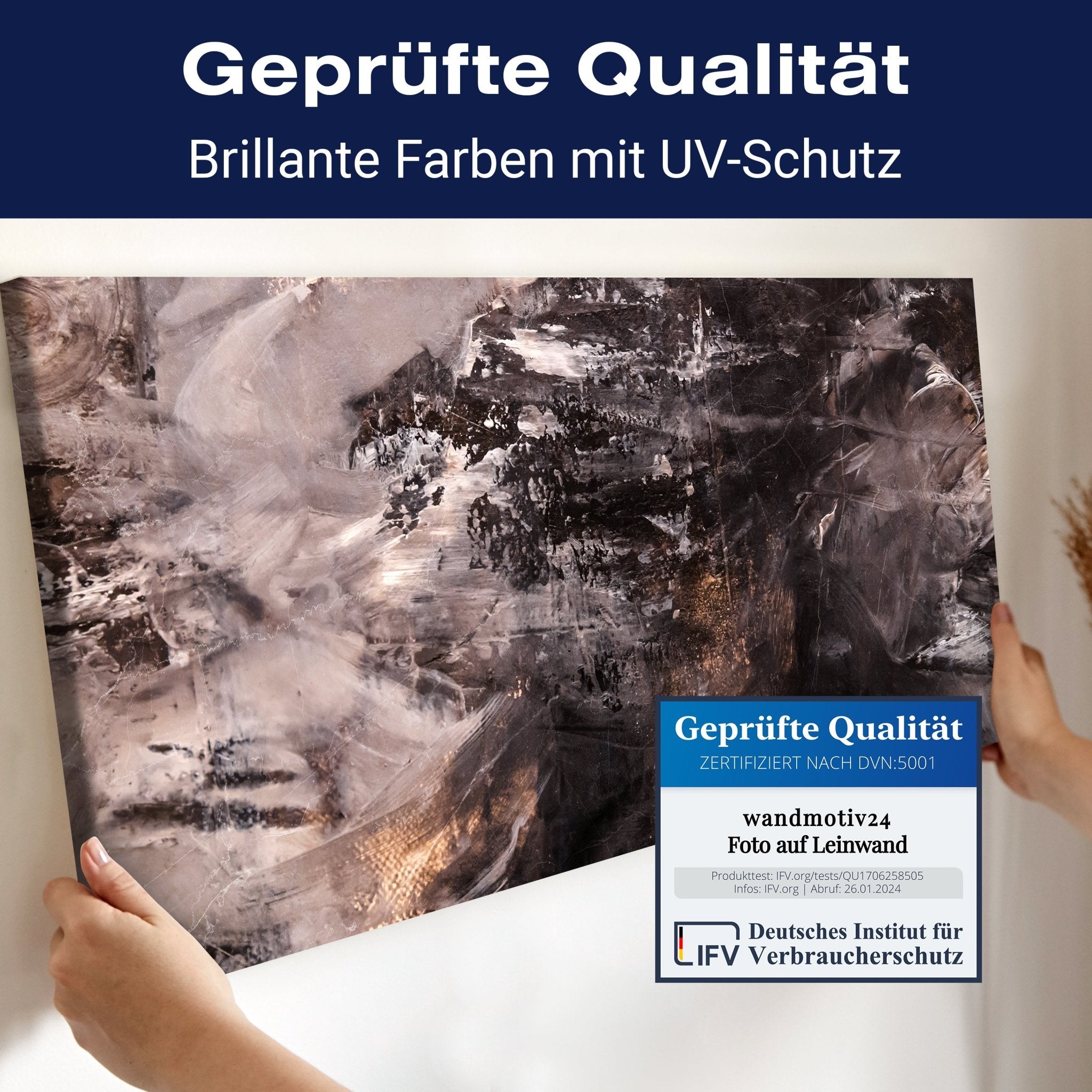 Leinwandbild Gemalte Leinwandtextur M1154 kaufen - Bild 4 Leinwandbild Gemalte Leinwandtextur M1154 kaufen - Bild 4