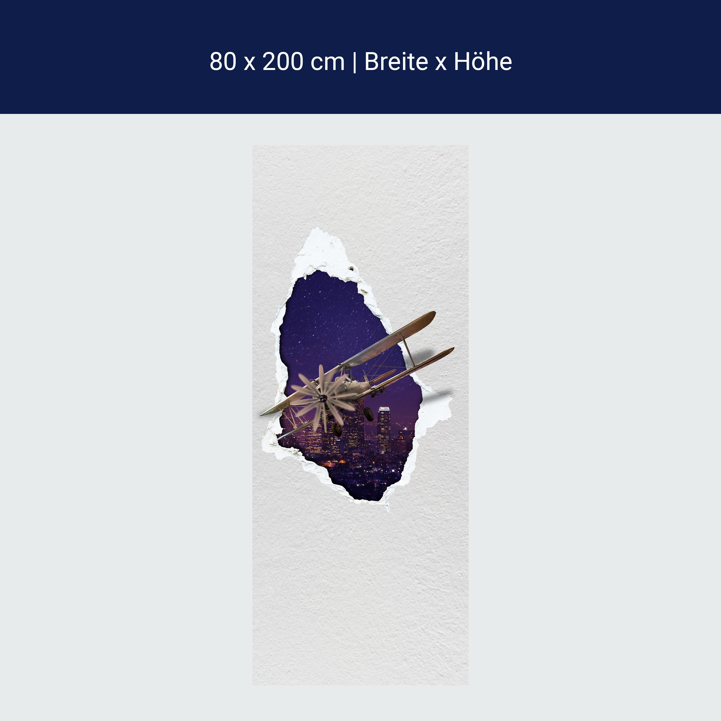 Türtapete Doppeldecker Flugzeug, Los Angeles, Wand M1157 Türtapete Doppeldecker Flugzeug, Los Angeles, Wand M1157