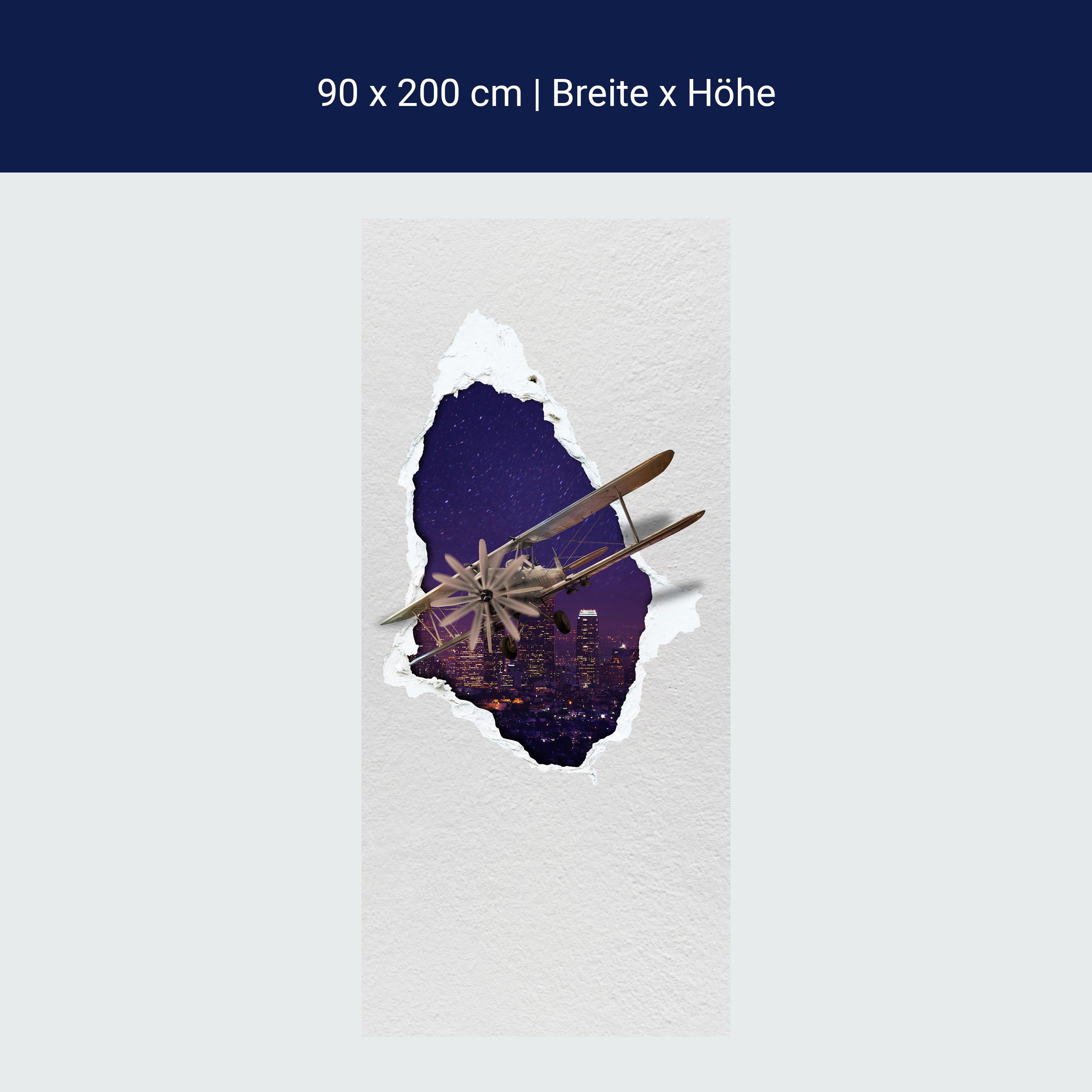 Türtapete Doppeldecker Flugzeug, Los Angeles, Wand M1157 Türtapete Doppeldecker Flugzeug, Los Angeles, Wand M1157